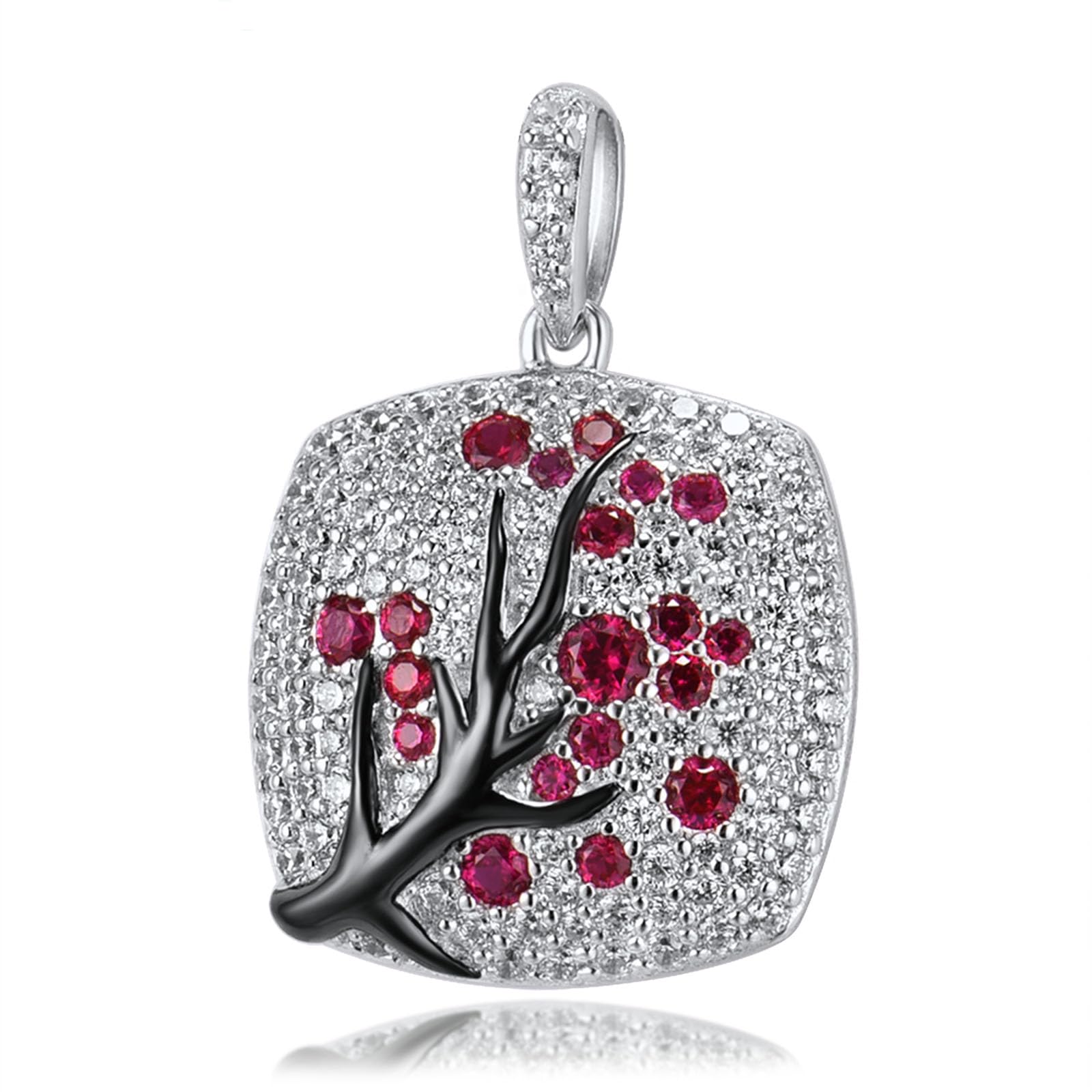 Santuzza 925 Sterling Silver Cherry Pendant for Women