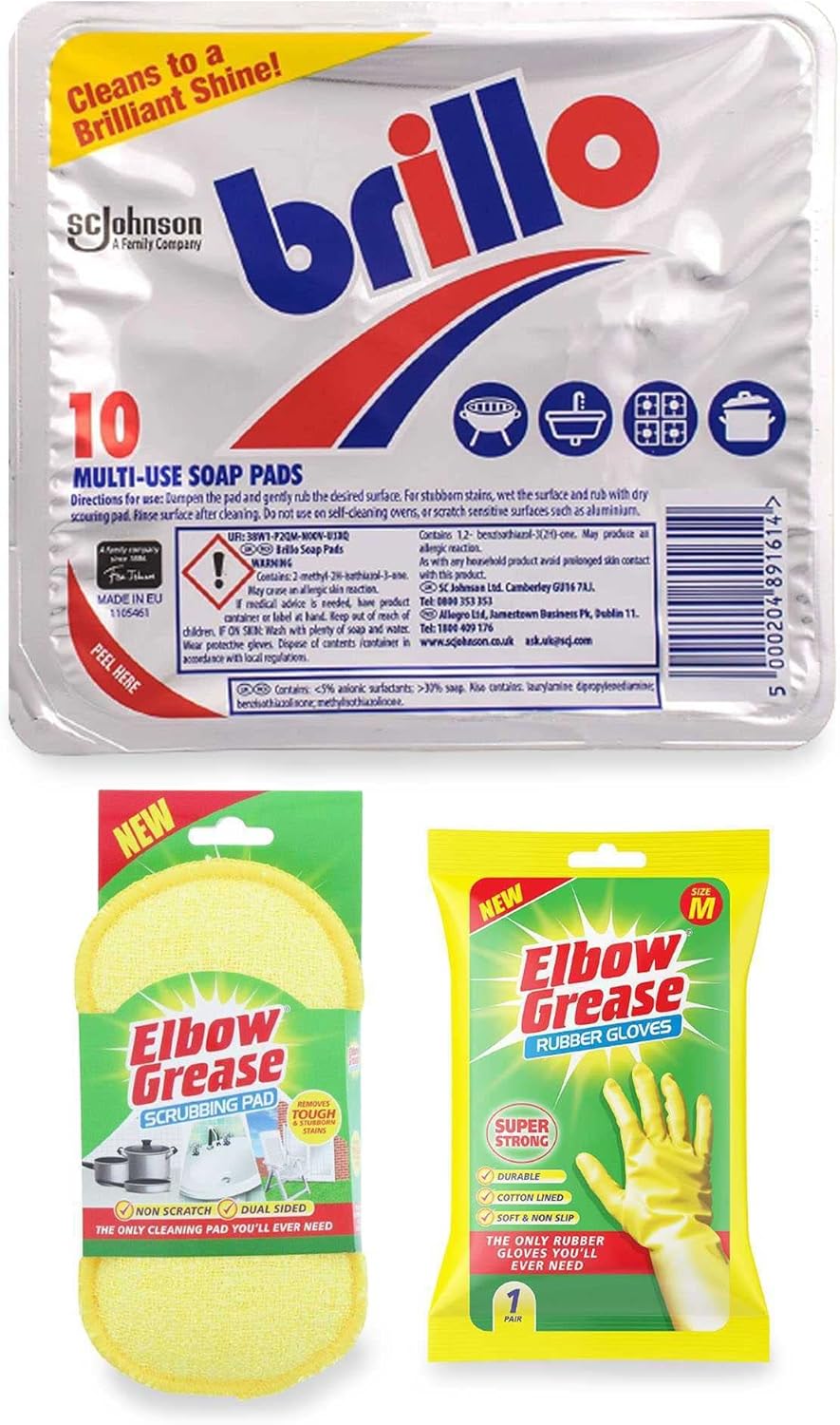 Brillo Soap Pads 10 multipurpose soap pads x 1 Ideal for Cleaning