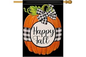 Happy Fall House Flag - Farmhouse Pumpkin Decor