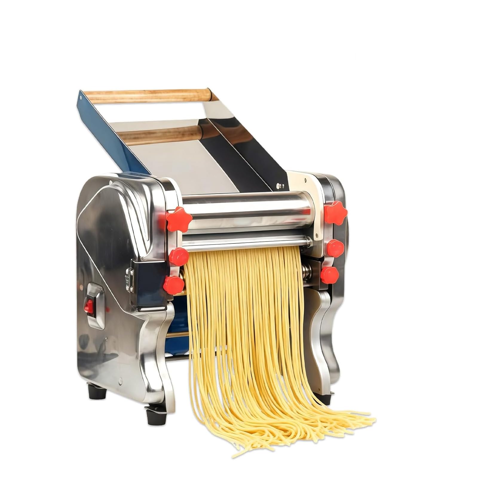 Macchina Elettrica Professionale per Pasta da 550 W in Acciaio Inox, Impastatrice E Tagliatrice Automatica per Ristoranti, Uso Domestico E Produzione di Pasta E Noodles.