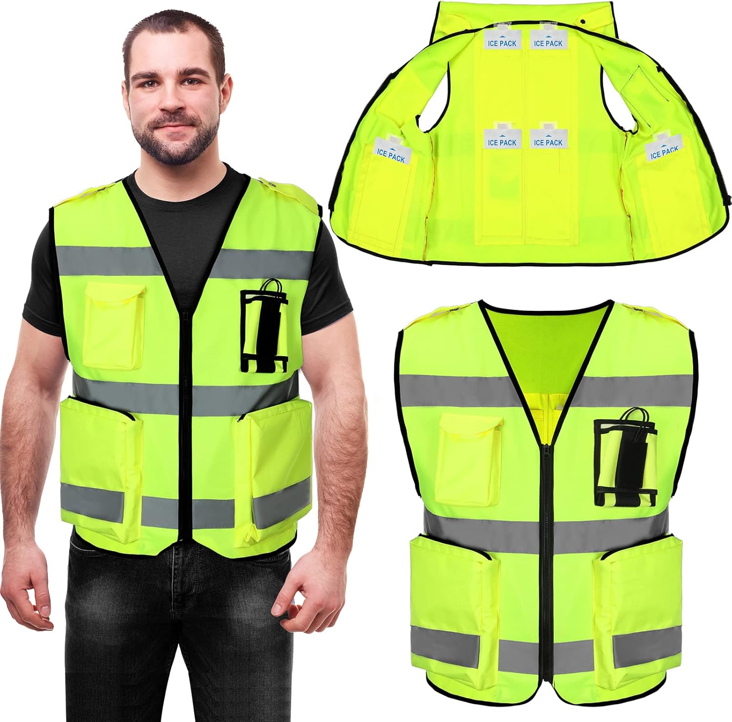 2 Pieces Cooling Vest for Hot Work Outside Men Women