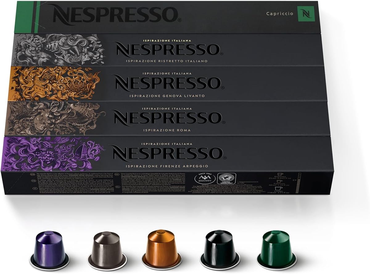 Original, paquete variado, 50 cápsulas de café expreso | Cápsulas de tostado medio y oscuro Paquete de 1 cerveza 1.35 oz