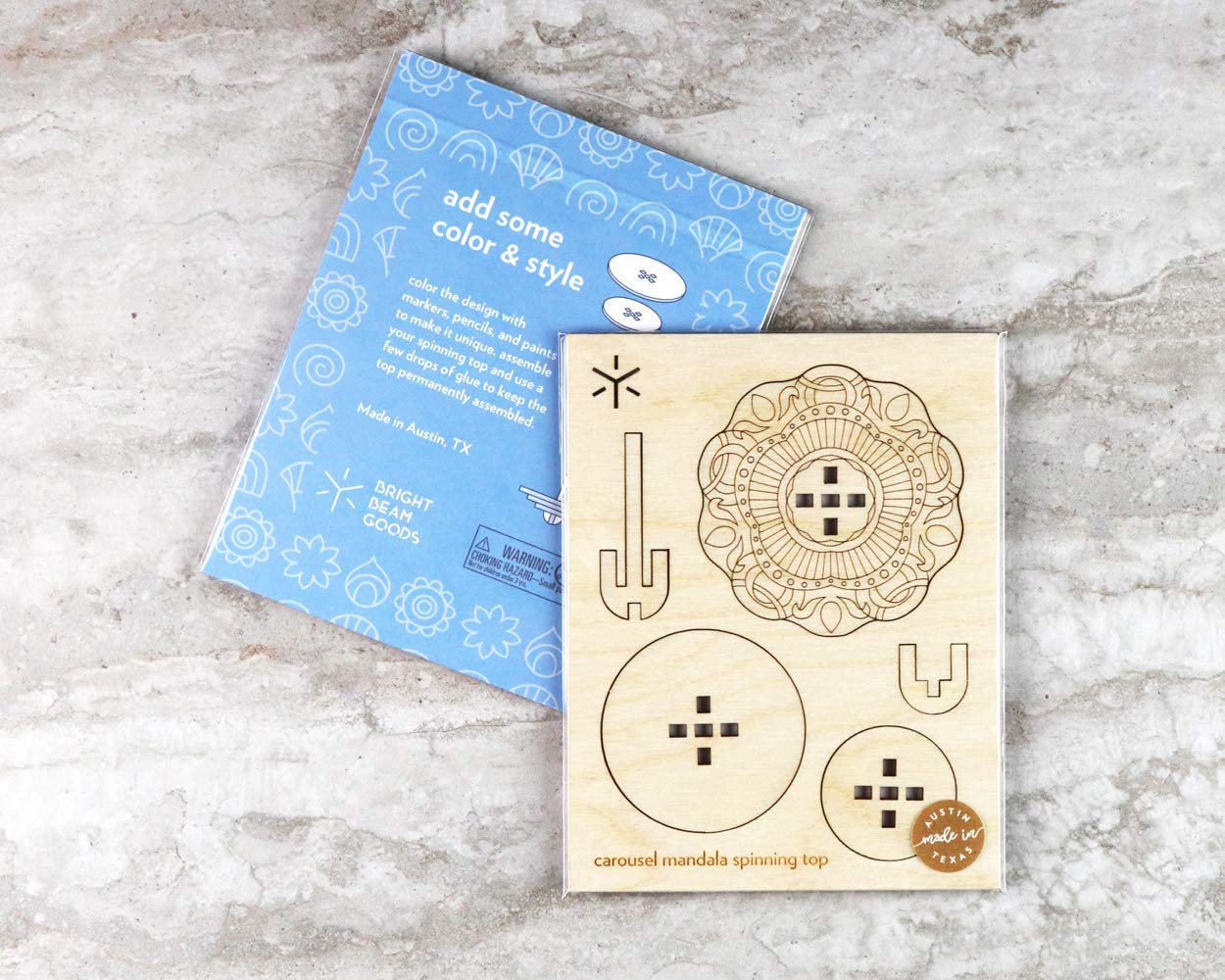 Carousel Mandala Large Spinning Top Kit