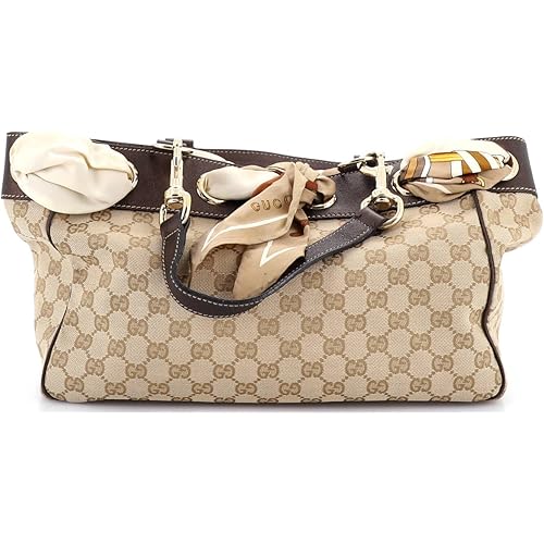 Gucci, Pre-Loved Positano Tote GG Canvas Small, Brown