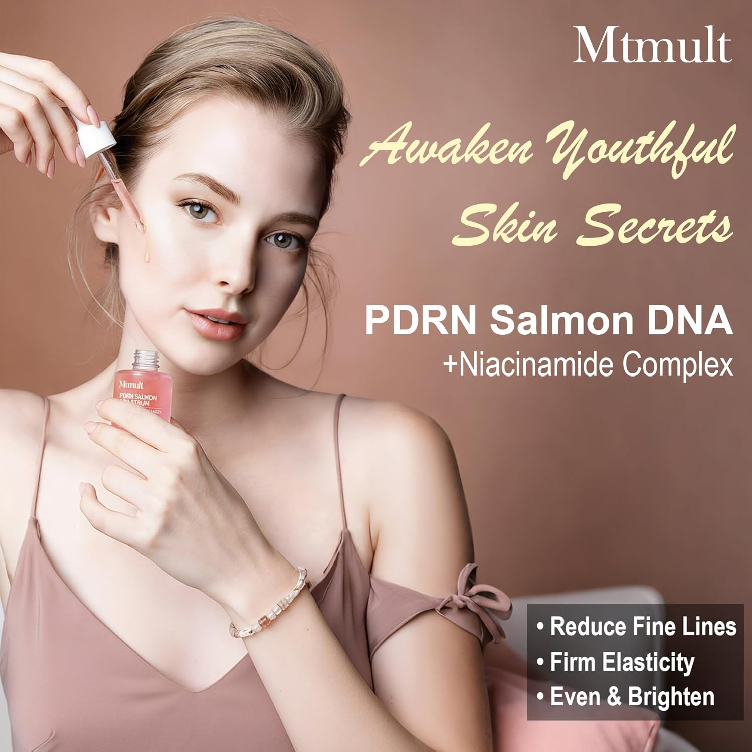 Mtmult Salmon DNA Serum, PDRN Salmon DNA with Hydrolyzed Collagen & Niacinamide - Anti-Aging Hydrating Niacinamide Stem Cell Serum for Face, 1.01 fl.oz - Image 2