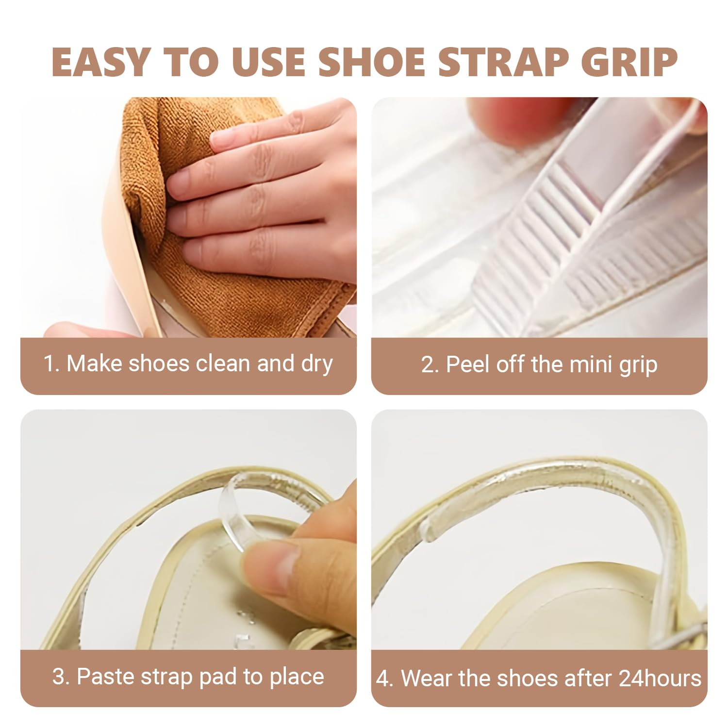 16 Piezas Correas de Silicona para Zapatos de Tacón Alto, Tiras Protectoras de Gel, Antirozaduras Zapatos de Agarre para Mujeres Tacón