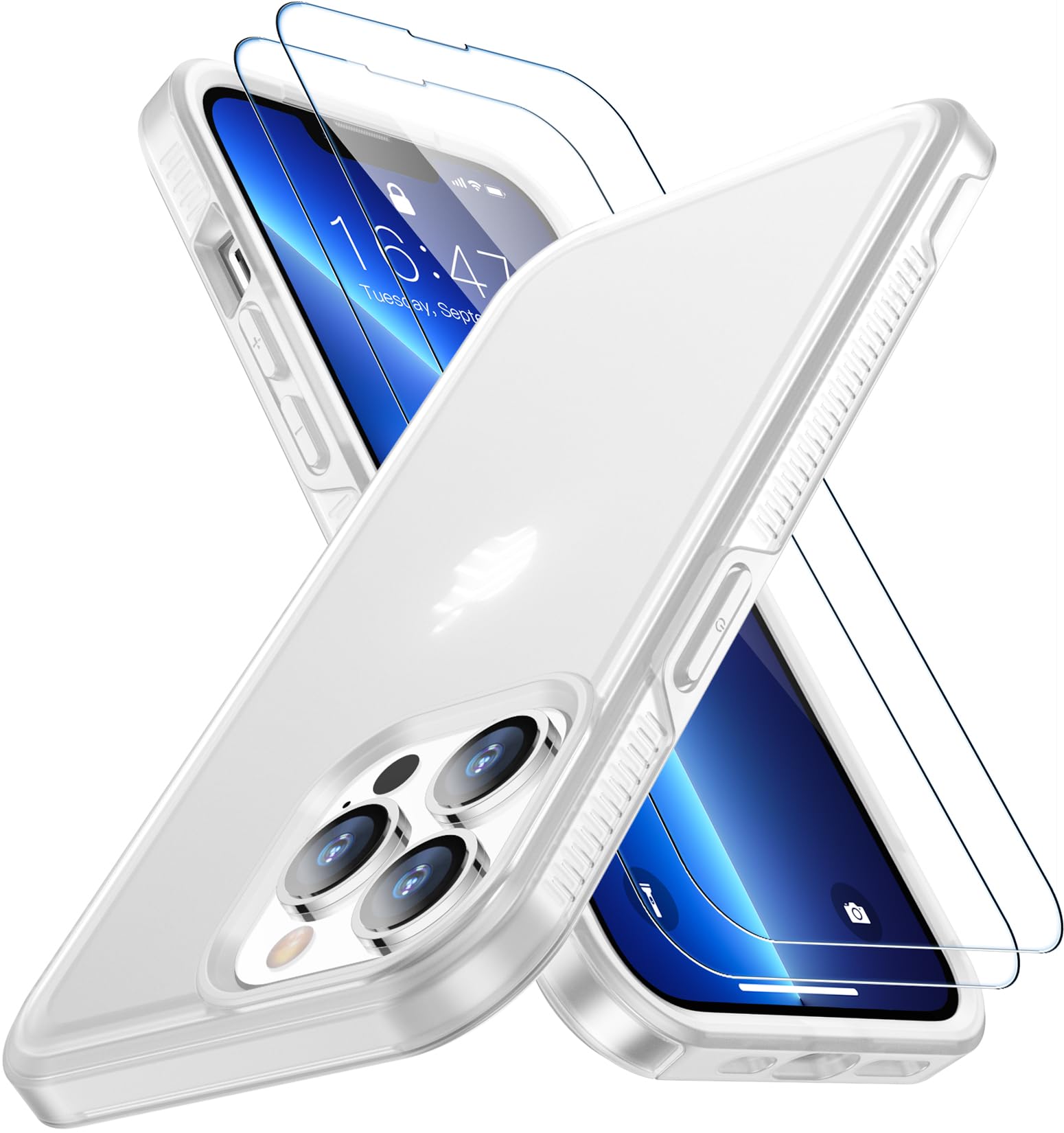 SPIDERCASE Designed for iPhone 13 Pro Case, [10 FT Military Grade Drop Protection] [with 2 pcs Tempered Glass Screen Protector] Cover for iPhone 13