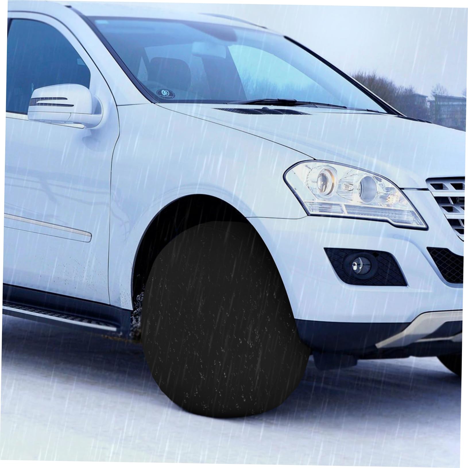 Mipcase 4pezzi Copriruota in Oxford per Pneumatici di Camion Suv Camper e Rimorchi Protezione da Sole e Sporco Confezione