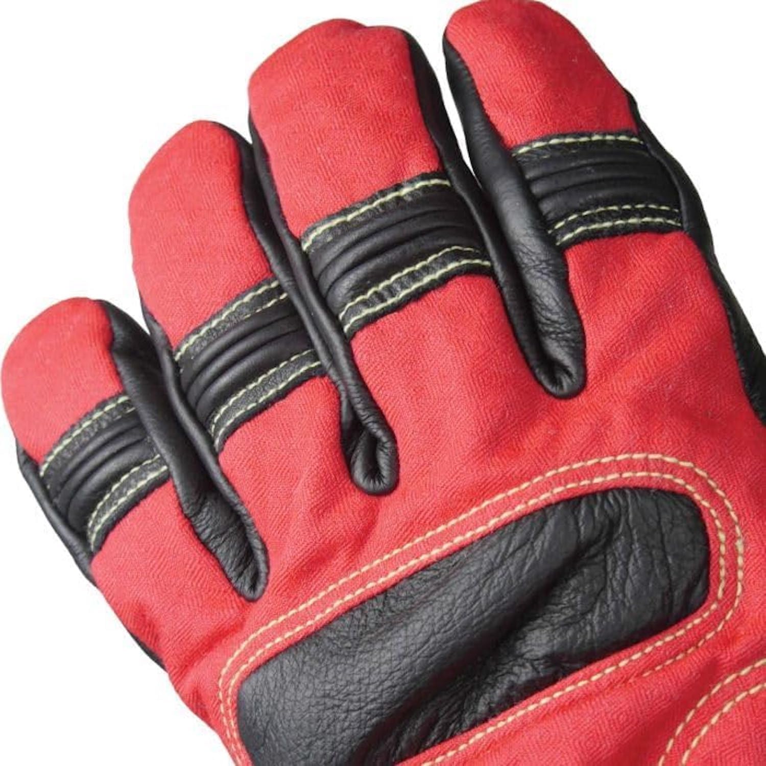 ROSTAING Gant Pompier Pro ATTACK6PEOM-BSC - Paire de Gants pour Sapeurs-Pompiers - Gant Anti Feu - Gant d'intervention Cuir pour Les Feux de Structures - Résistance Chaleur et Coupure - Gant Rouge