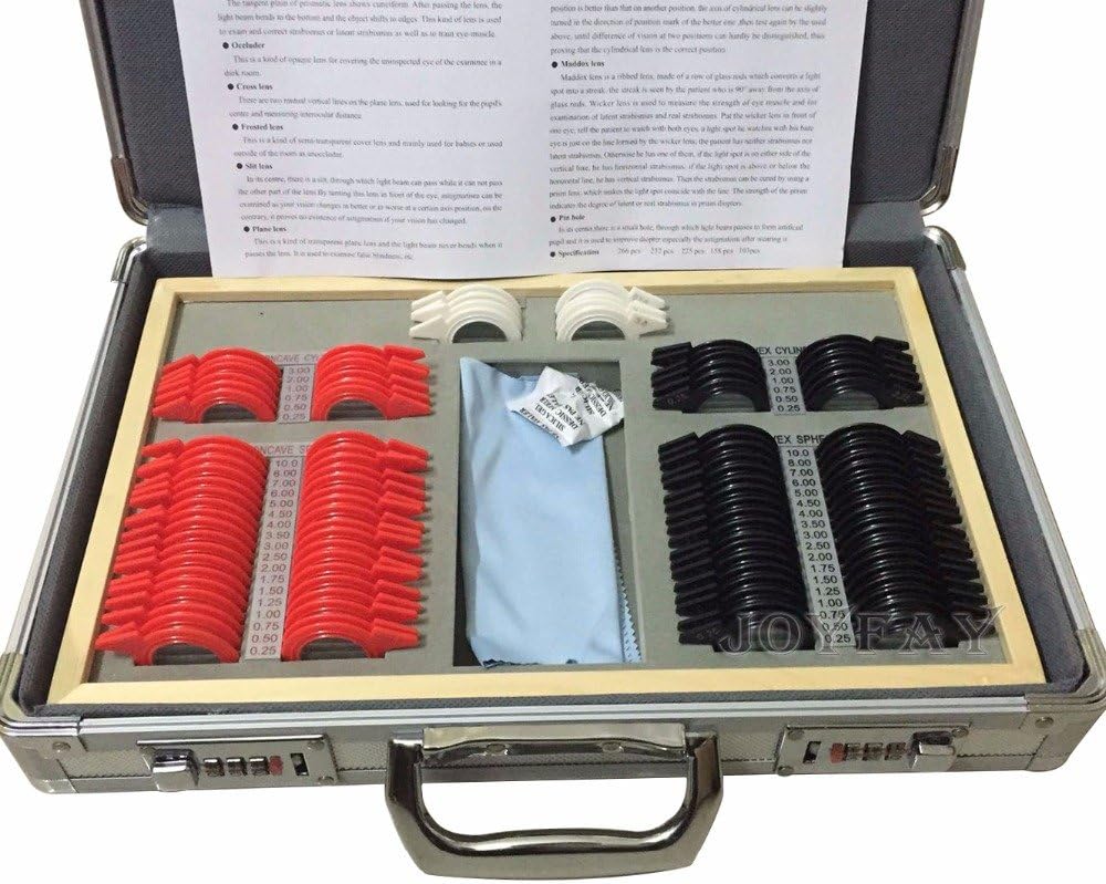 TOWOO TW-104 Trial Lens Set 104 PCS with Trial Frame and Aluminum Carrying CASE