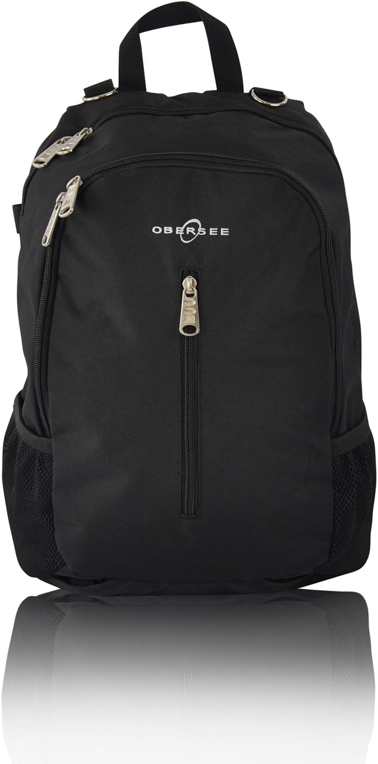 Obersee Rio Diaper Bag Backpack, Black