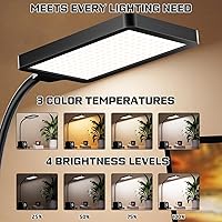 Vista 2 de cozoo LED Desk Lamp for Home Office, 15W Bright Desk Light with Wireless Charger Pen Holder, Gooseneck Small Table Lamp for Bedroom, Study, Reading