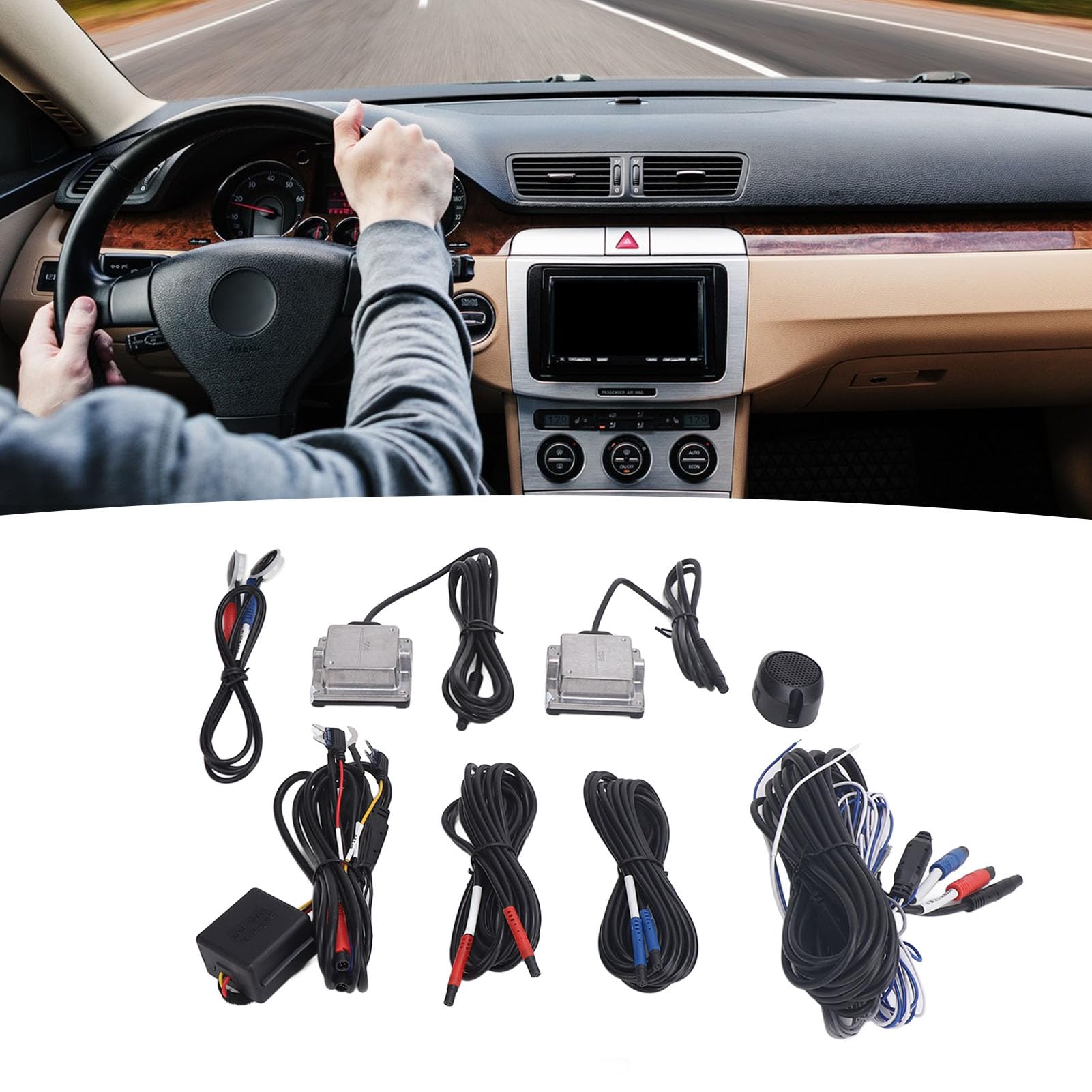 Yctze Rilevamento Punti Ciechi Bsd Lane Change Assist Monitoraggio Ad Alta Precisione 24GHz con Allarme Cicalino LED per Auto Camion Motocicli