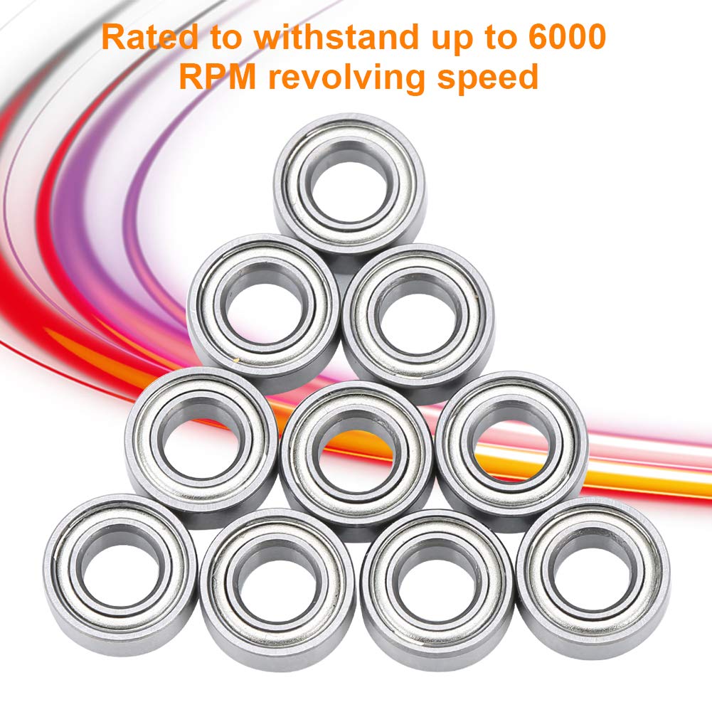 10 Pcs MR105zz Steel Mini Ball Bearing, Wear Resistant Accessories for 3D Printer, Made of Steel, Suitable for High Wear Applications, Long Product Life