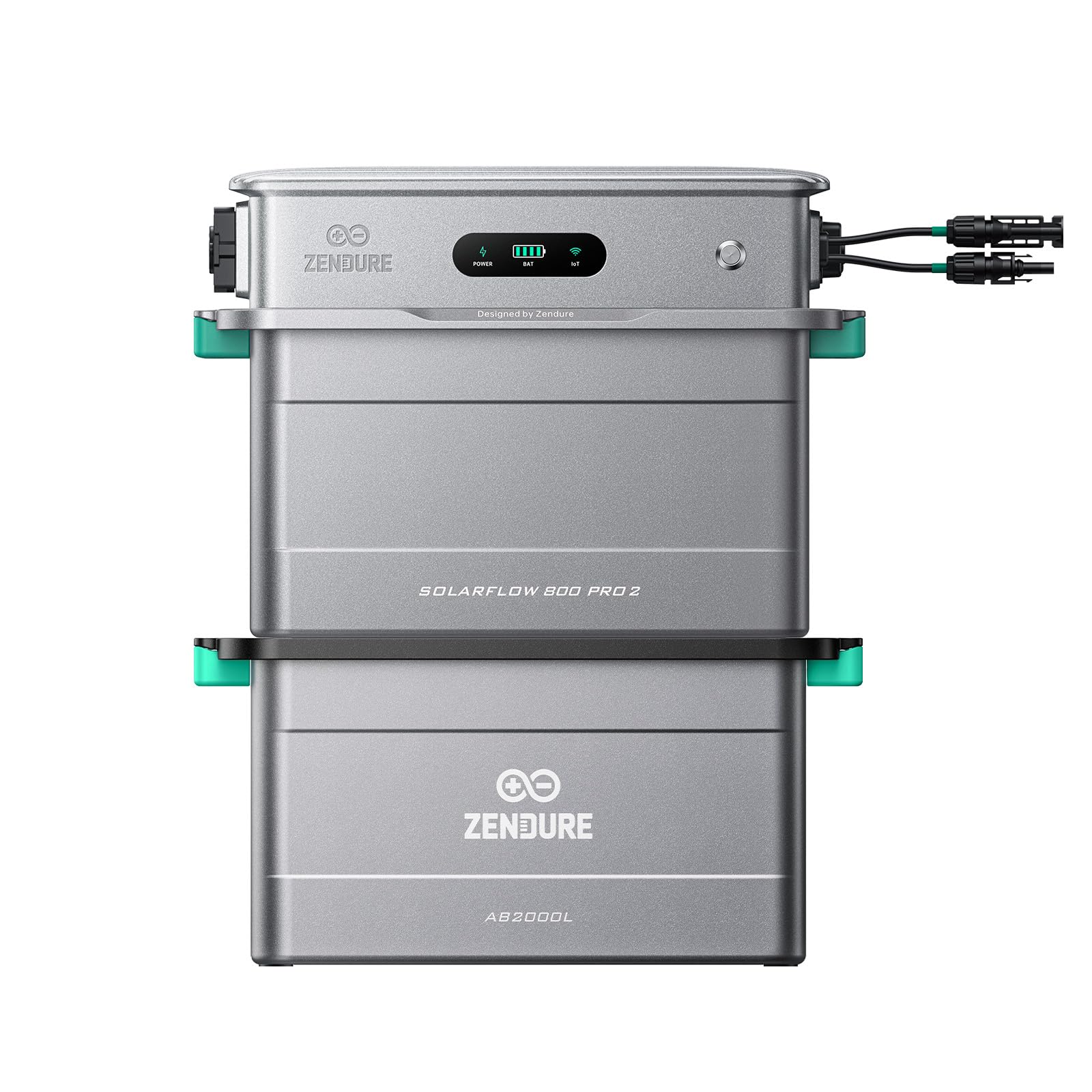 Zendure SolarFlow 800 Pro 2 Balkonkraftwerk mit Speicher, 800W AC-leistung, 1000W Off-Grid-Backup, 2640W MPPT, Erweiterbar auf 11,52kWh (bis zu 5 AB2000L Akkus), Plug & Play, IP65, mit 1 AB2000L Akku