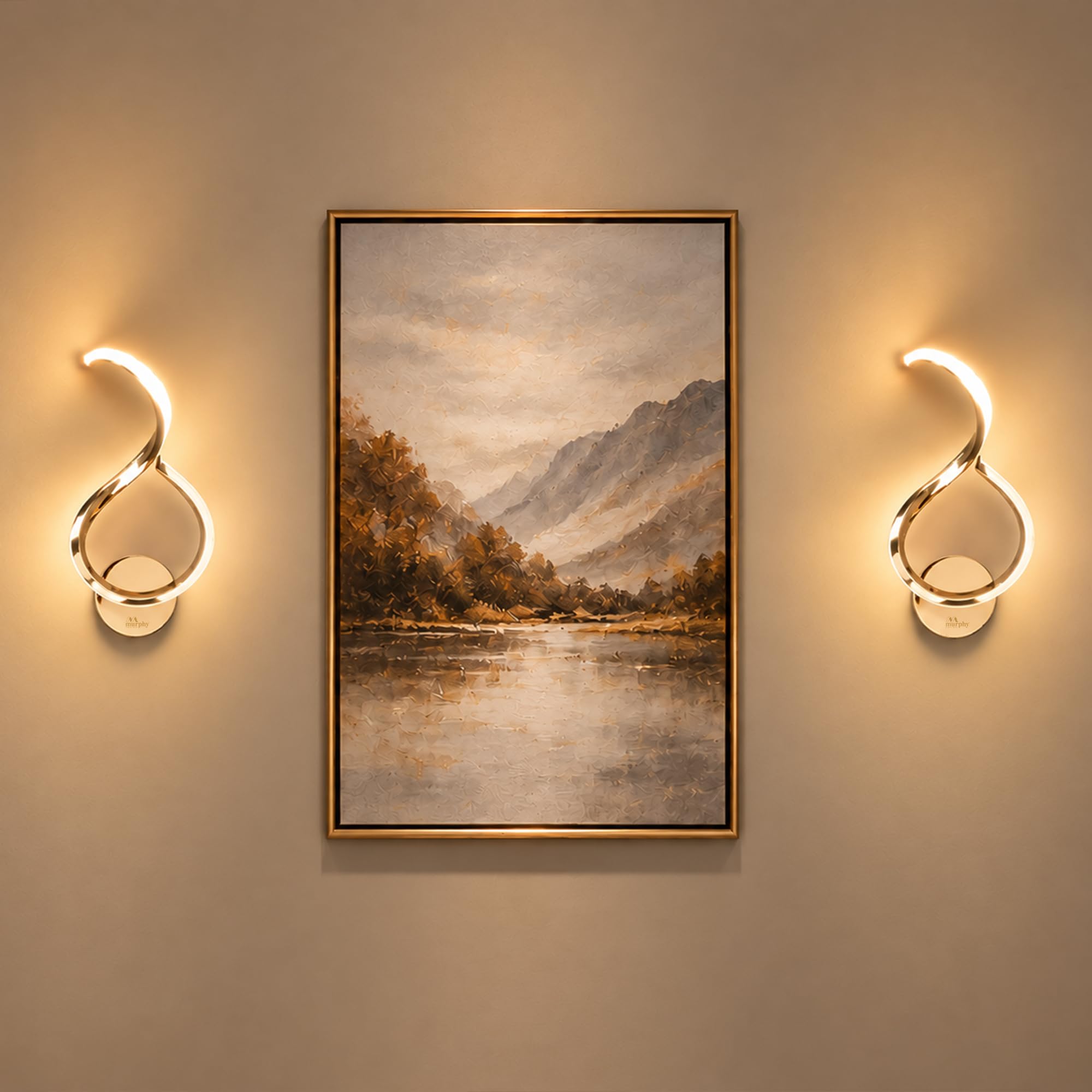 Auric Twist Wall Light - Gold Modern Sconce -17