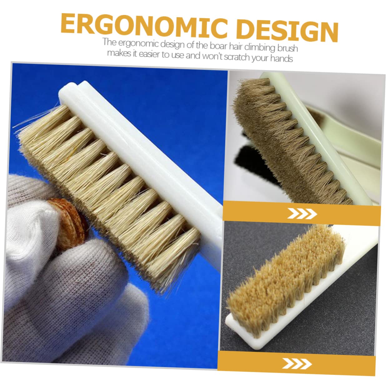 2 Spazzole Per Arrampicata Con Setole Di Cinghiale | Include 2 Moschettoni | Per Pulizia Prese E Gesso - Foto 6