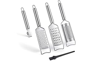 Indispensable Stainless Steel Cheese Grater Set: The Ultimate Culinary Tool for Effortless Grating