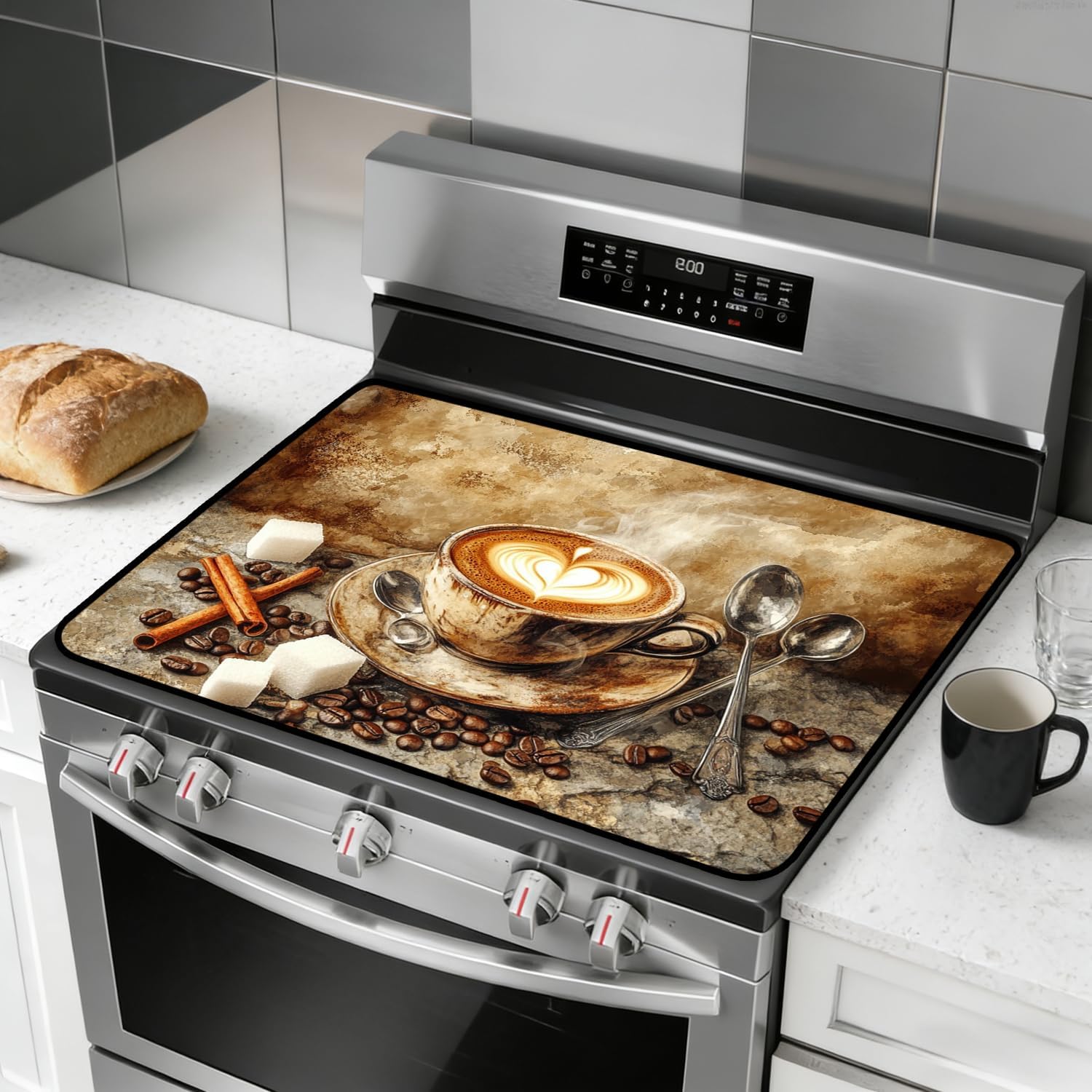 28 X 20 Electric Stove Top Cover — Multi-functional Protector, Perfect for Countertops, Stovetops, and Washing Machine Tops, A Decorative Kitchen Protector