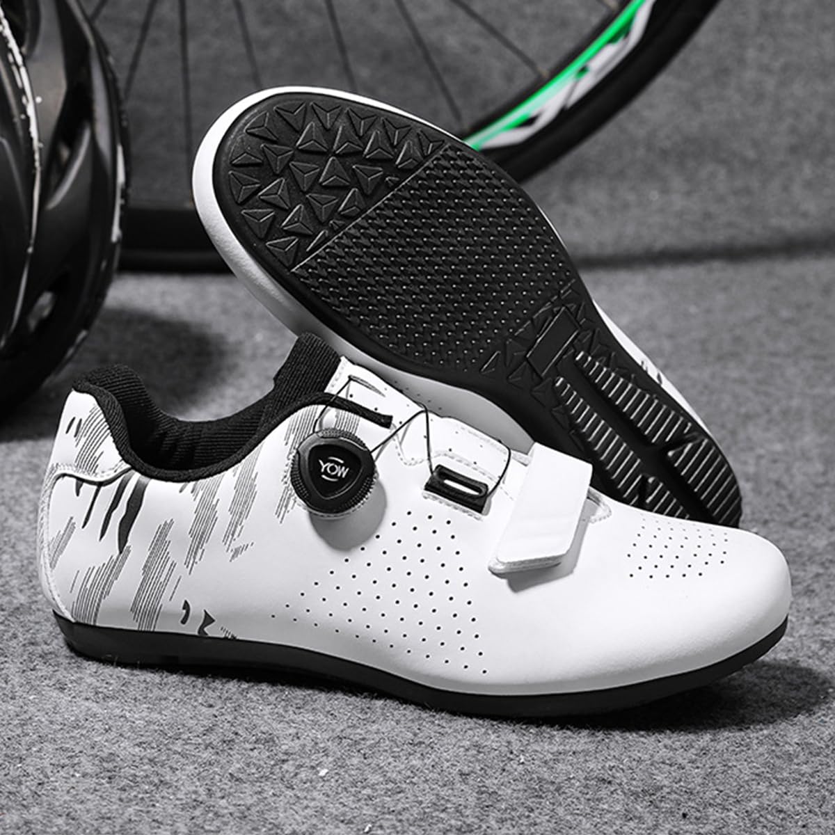 Zapatillas Ciclismo Sin Calas Hombre Mujer con Suela de Goma | Ligeros Respirables Antideslizantes para Deportes al Aire Libre