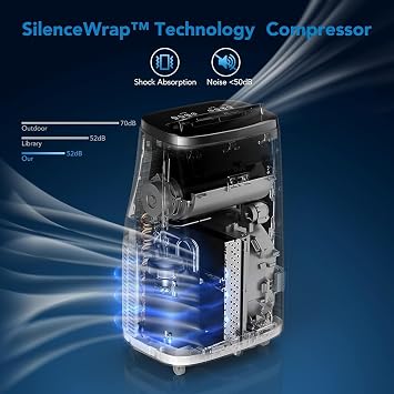 15,000 BTU Portable Air Conditioner - 3-In-1 Cooling for Spaces Up to 850 Sq.Ft With Remote, Timer & Easy Installation