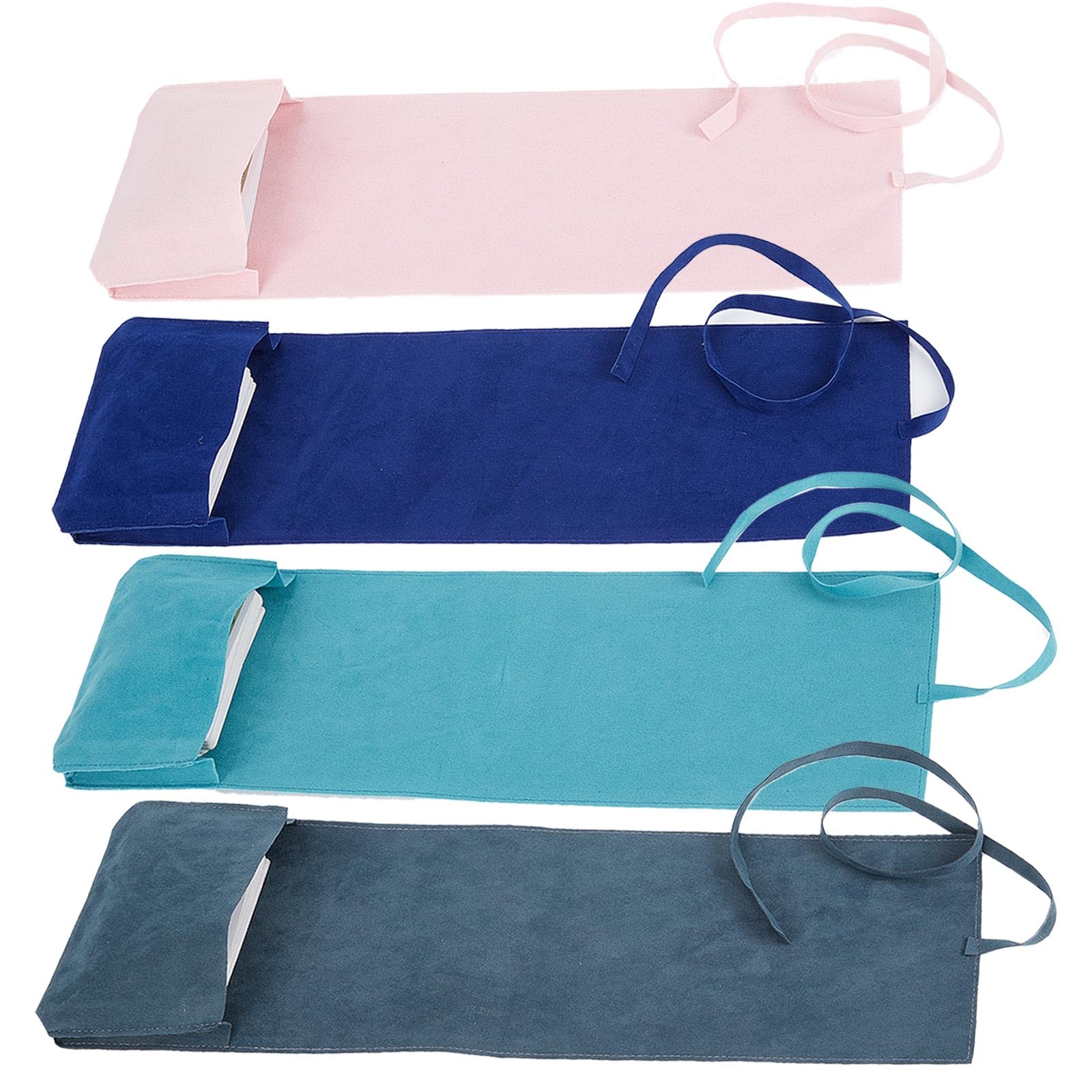 CREATCABIN 4Pcs Velvet Tarot Bags Set Tarot Card Storage Holder Bag Case Tarot Spread Cloth Wrap and Pouches Card Holders for Tarot Cards Oracle Deck Playing Cards 4 Colors 2.95x4.96Inch