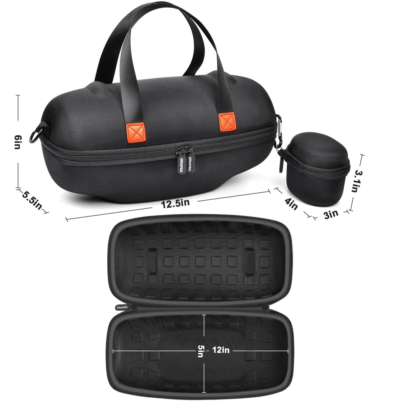 Etui kompatybilne z JBL Xtreme 4/Xtreme 3 Music Box, przenośny pokrowiec na głośnik Bluetooth z uchwytem na akcesoria (tylko pudełko)