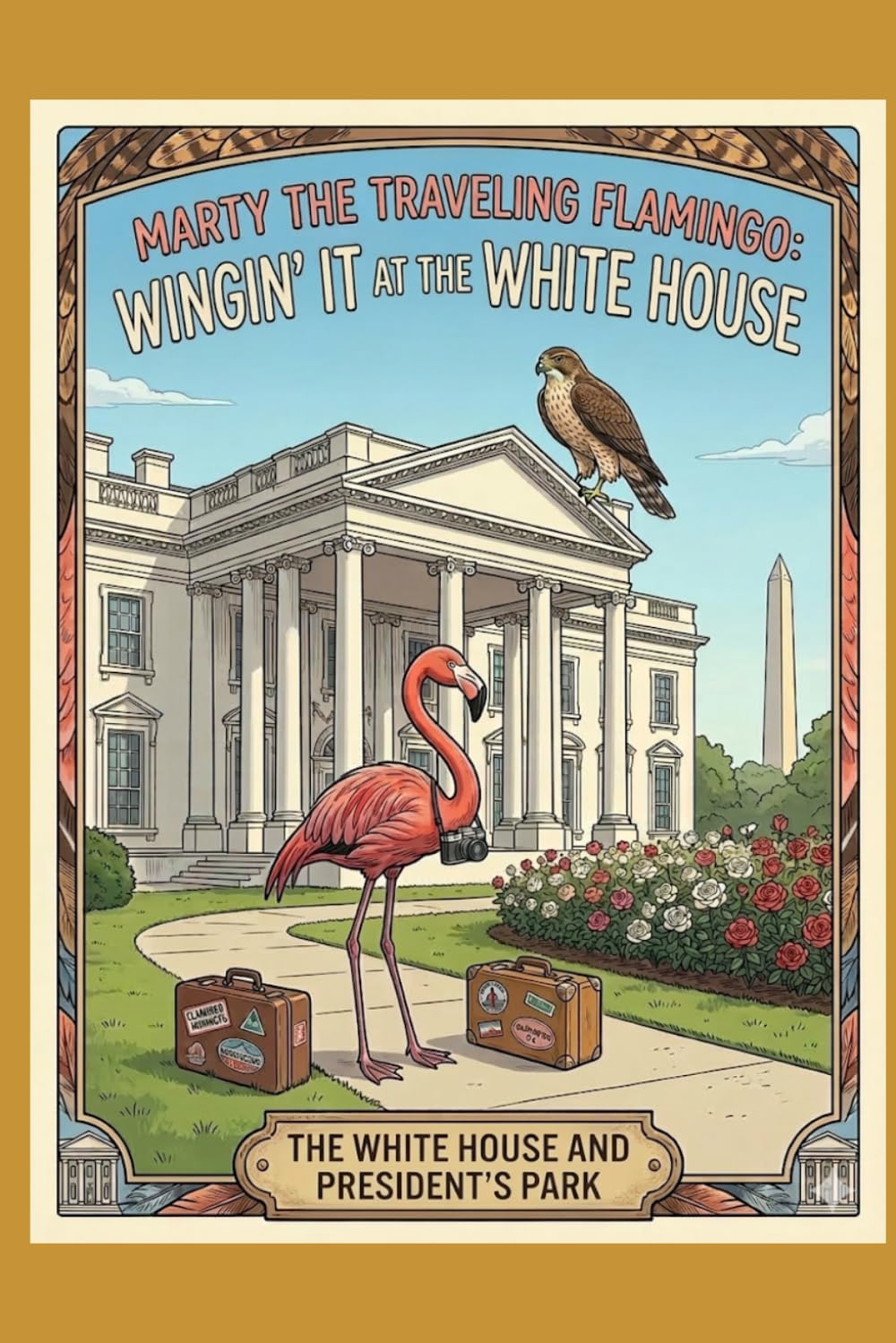Marty the Traveling Flamingo: Wingin' it at the White House (Marty the Traveling Flamingo goes to the National Parks)