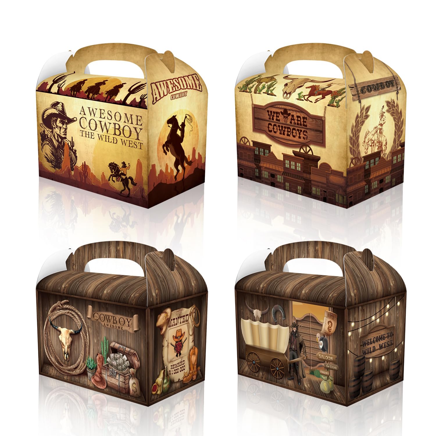 Amazon.com: RIGHTA TECH 12 Packs Western Cowboy Treat Gift Boxes