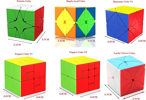 Miniatura 2 de Juego de cubos de velocidad sin calcomanías, cubo de rompecabezas de Polaris, cubo de hoja de arce, cubo Hunyuan Skewb, cubo de trébol de la suerte,