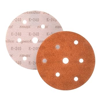 Super Assilex Flexible 5 inch Sanding Discs, BROWN K-240, 7