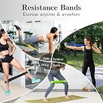 Kakuje Resistance Bands for Working Out, Exercise Bands Set with 5 Resistance Levels, Multi-Colored Workout Bands for Indoor and Outdoor Fitness, Leg Strength Training, Rehab, Yoga