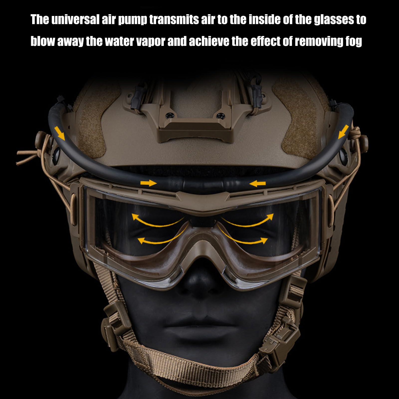 Lunettes de désembuage ventilateur extérieur Airsofts sport portable