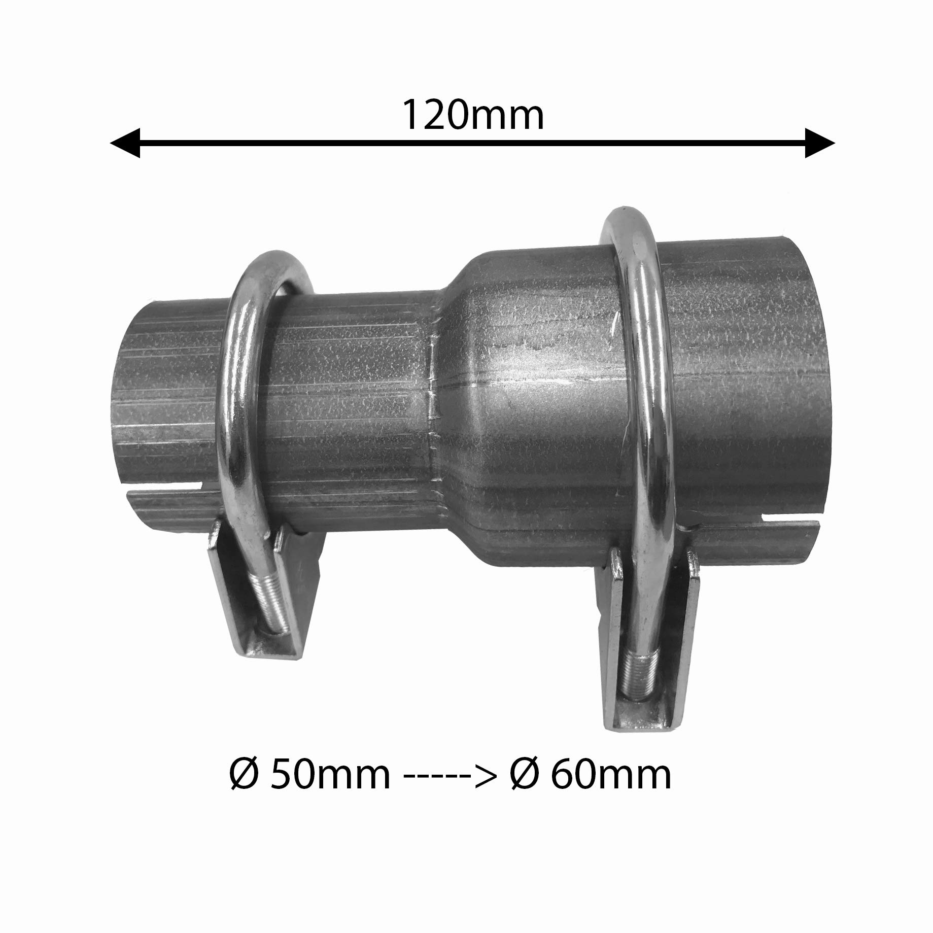Buy Pipe Reducer from Diameter 50 mm to Diameter 60 mm Exhaust Adapter