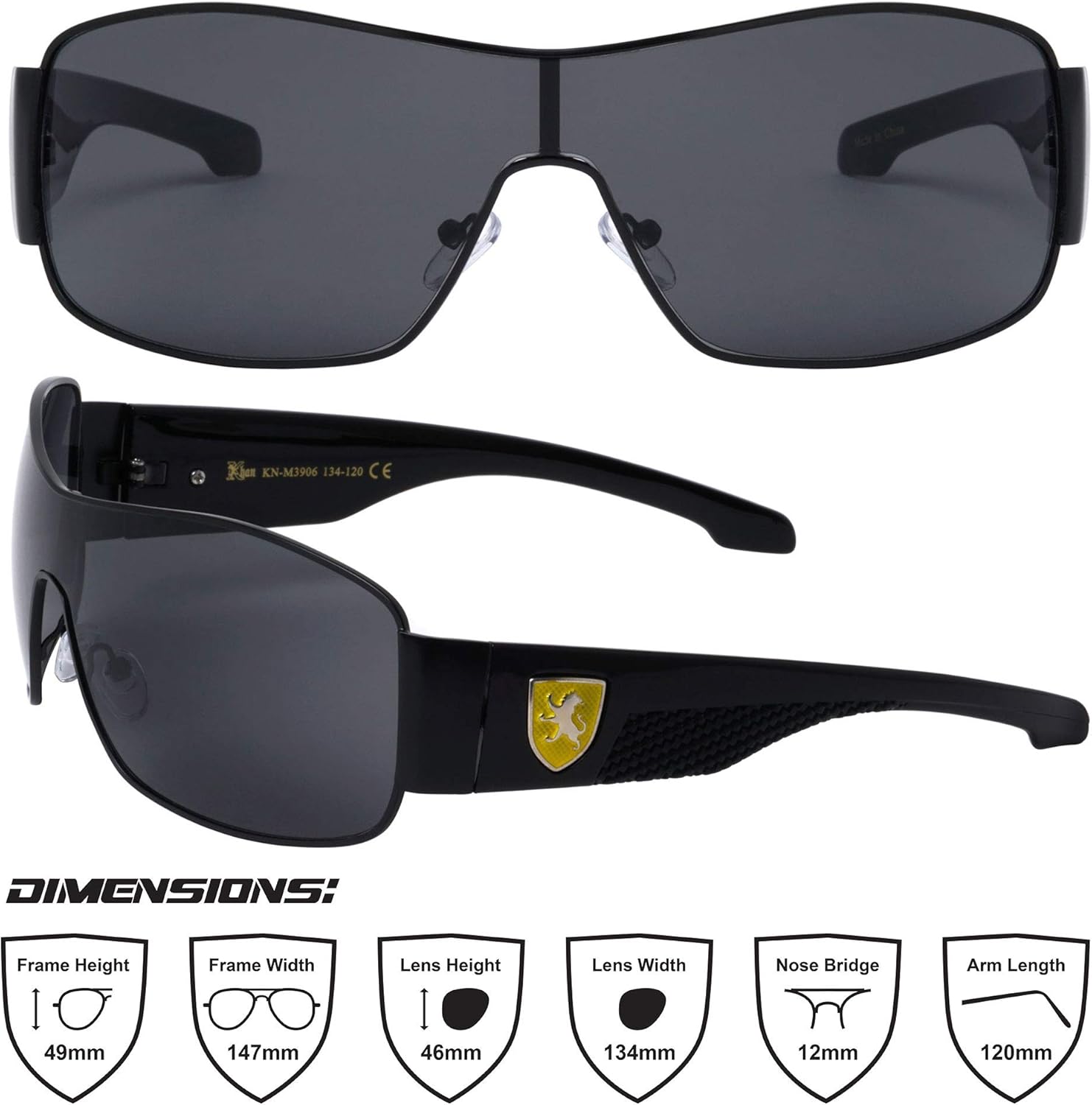 Khan Surge - One Piece Shield Sunglasses
