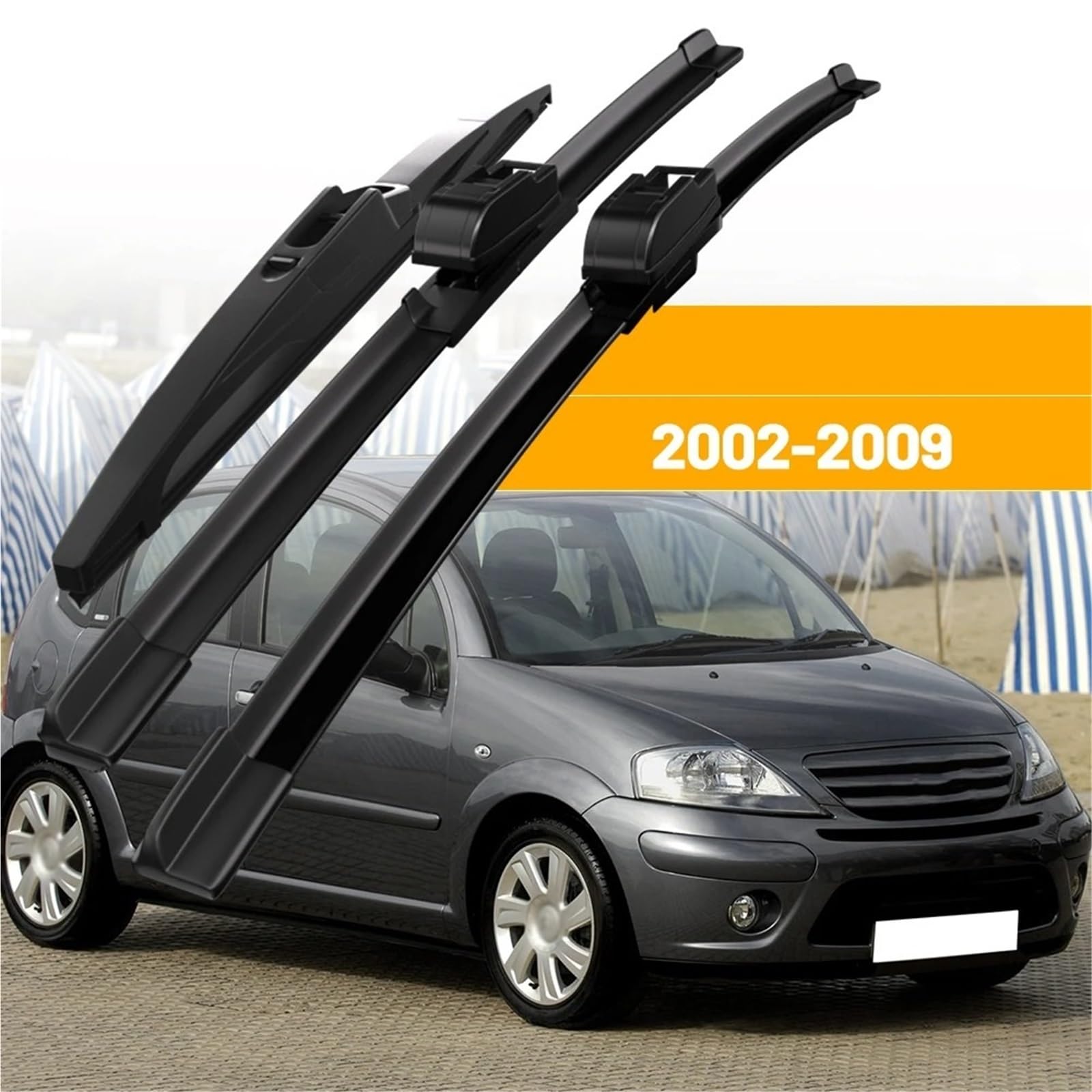 Limpia Parabrisas Para Citroen Para C3 2002-2009 Juego De Limpiaparabrisas Delanteros Traseros Accesorios Para Limpiaparabrisas Escobillas Limpiaparabrisas
