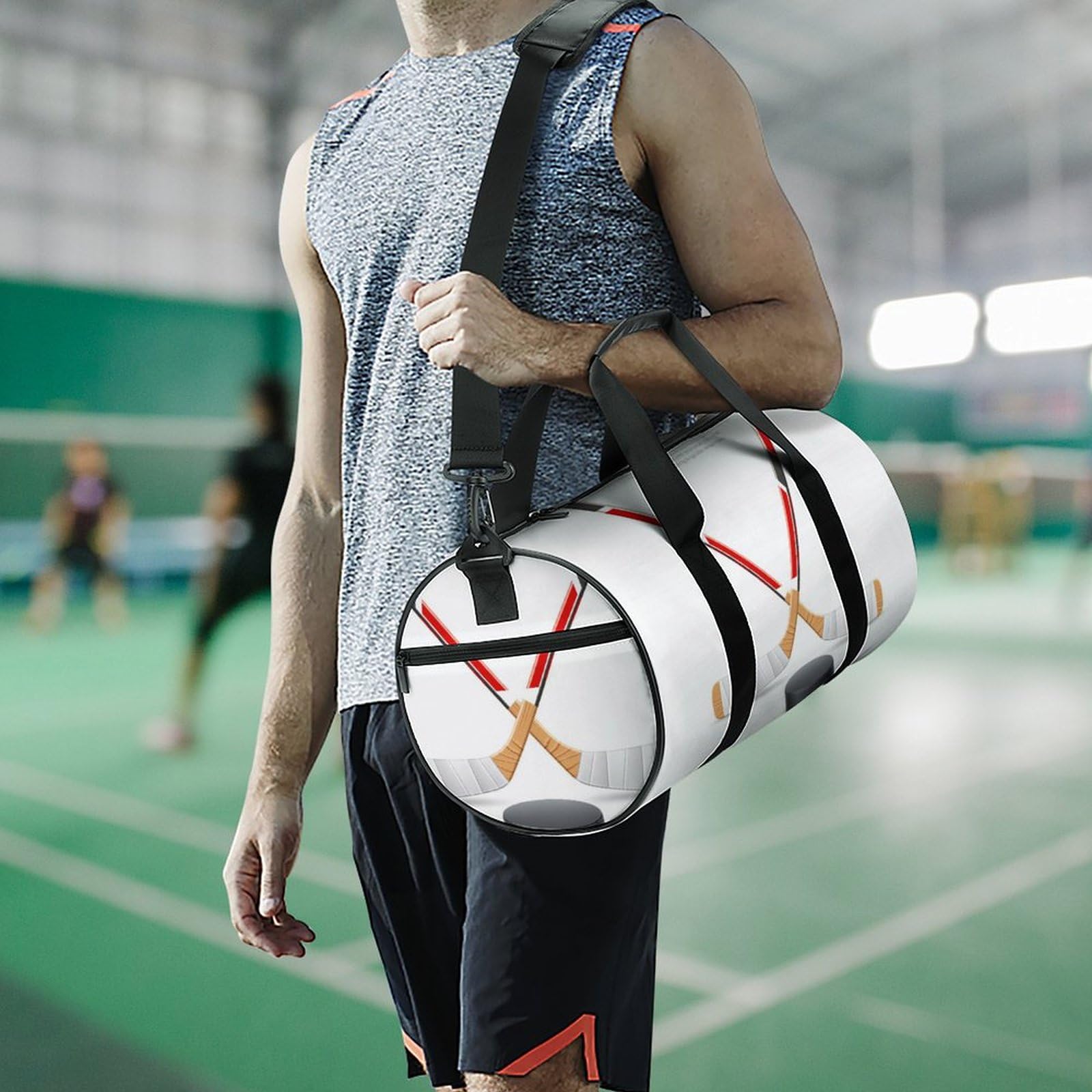 Hockey sur Glace Sac De Sport Gym Sac De Voyage Sac Week-End Duffel Bag pour Camping Randonnée Voyage 45x23x23cm