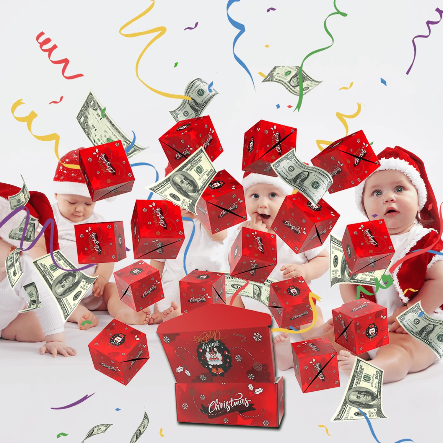 Scatola regalo a sorpresa con esplosione per soldi, scatola