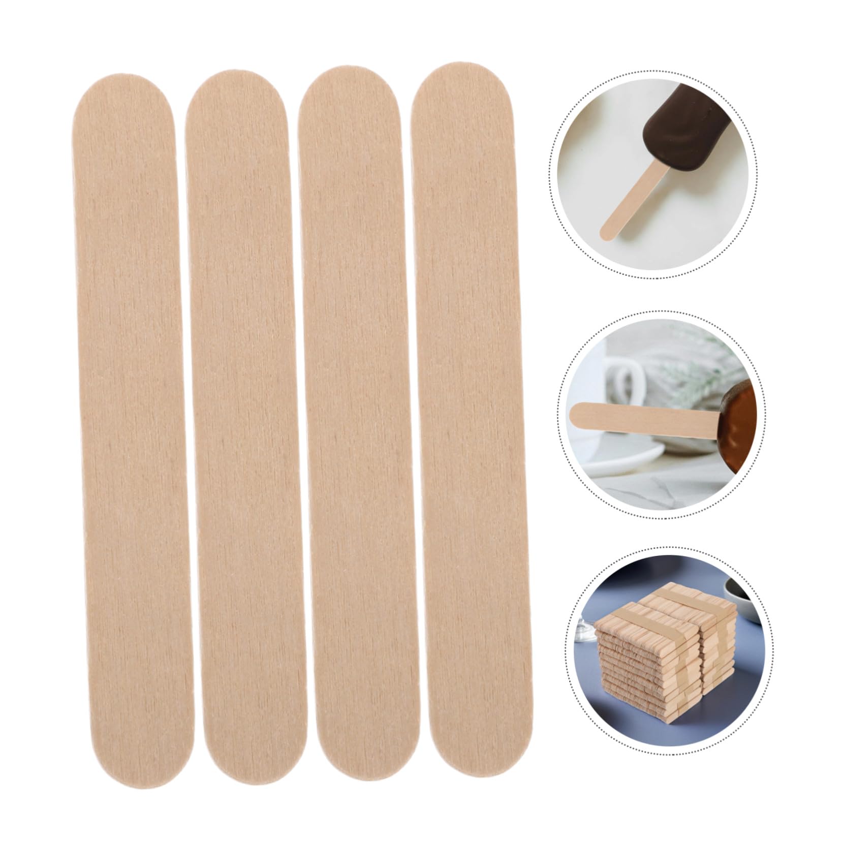 Holibanna 1000 Palitos De Madera Natural Para Helado Para Encerar Para Manualidades Pequeños Y Largos