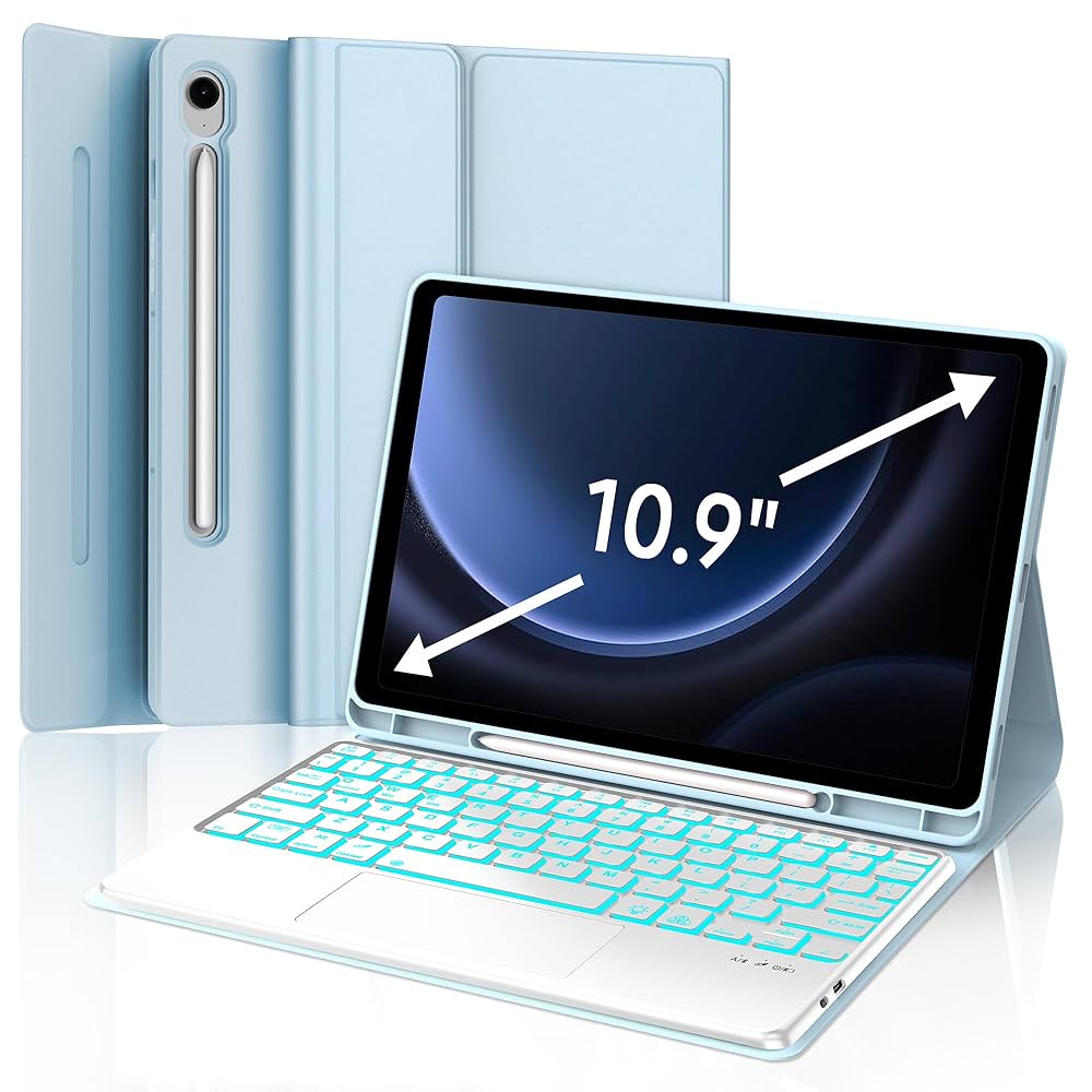 Amazon.com: Galaxy Tab S9 FE Case with Keyboard, Detachable
