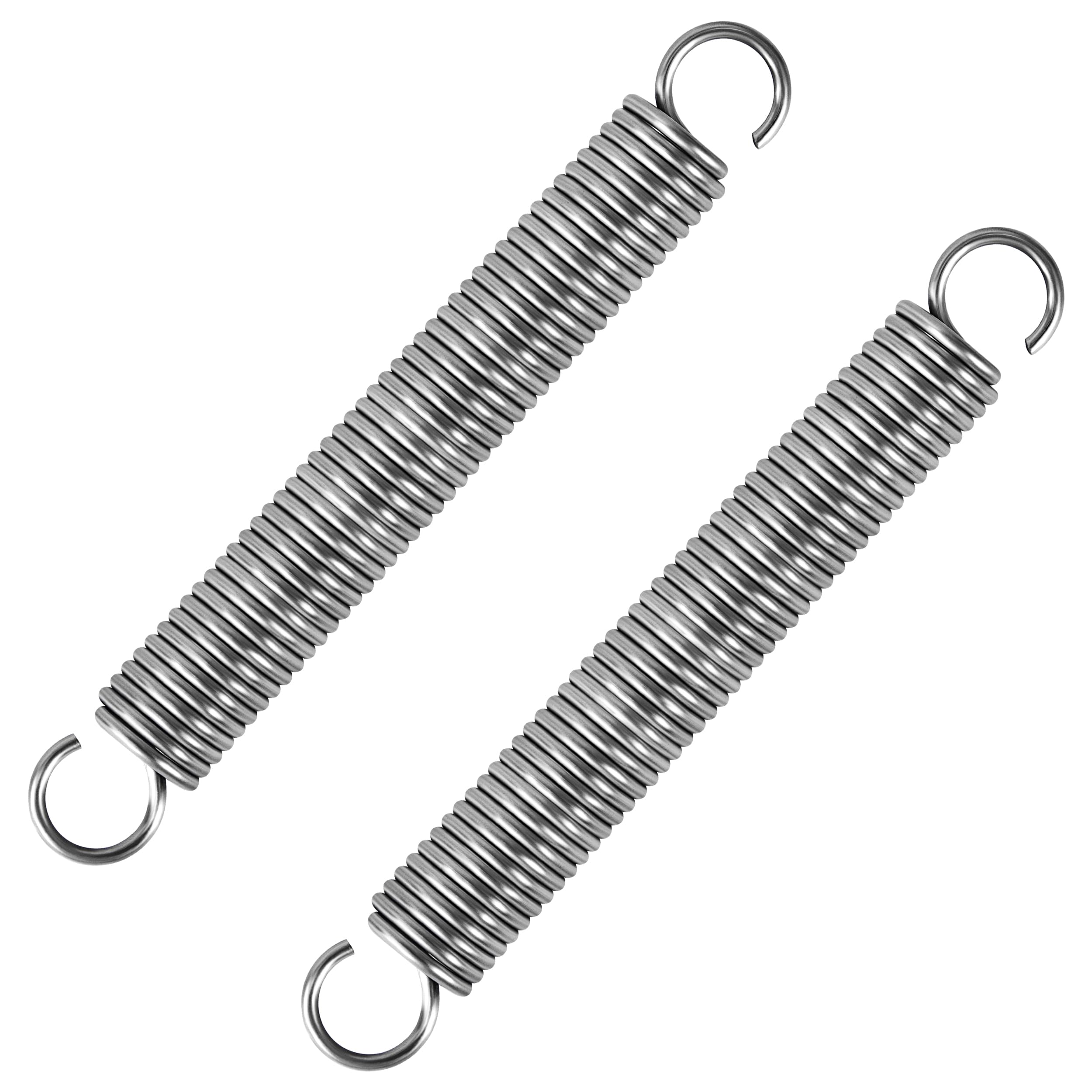 GUNGY Trekveren 90 mm trekveer dubbele haak roestvrij staal draaddiameter 1,5 mm buitendiameter 12 mm trein 6 kg 2 stuks