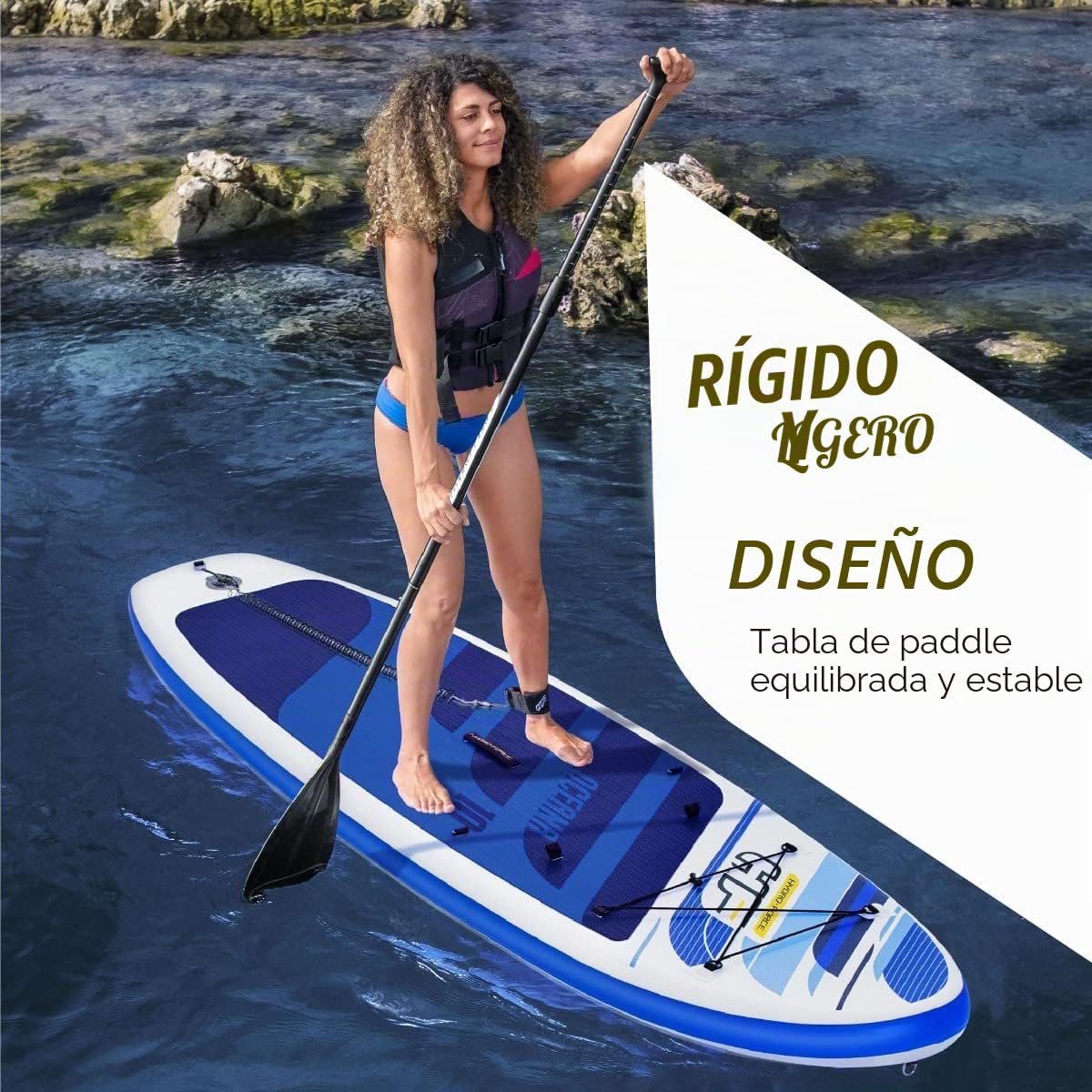 Hydro-Force Sup, Inflatable Stand Up Paddle Board, Complete Set with Kayak Conversion Kit, Multiple Styles