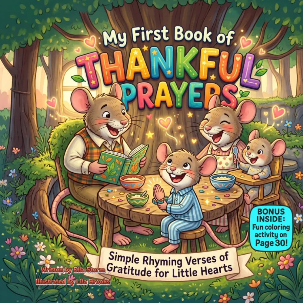 My First Book of Thankful Prayers: Simple Rhyming Bedtime Blessings and Gratitude Poems for Little Hearts