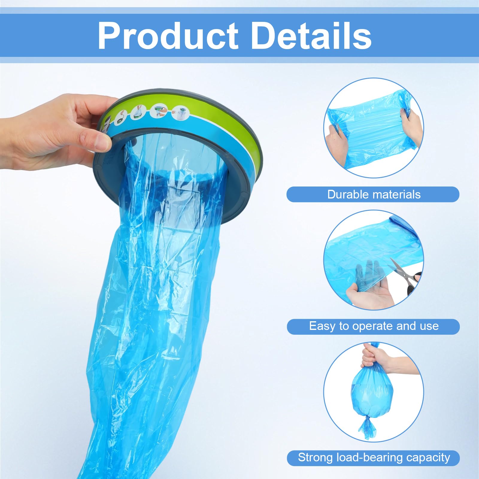 Lot de 12 sacs à mangeoires compatibles Tommee Tippee Recharges, sacs universels pour bacs à couches avec contrôle des odeurs (longueur 4,5 mètres) - 4