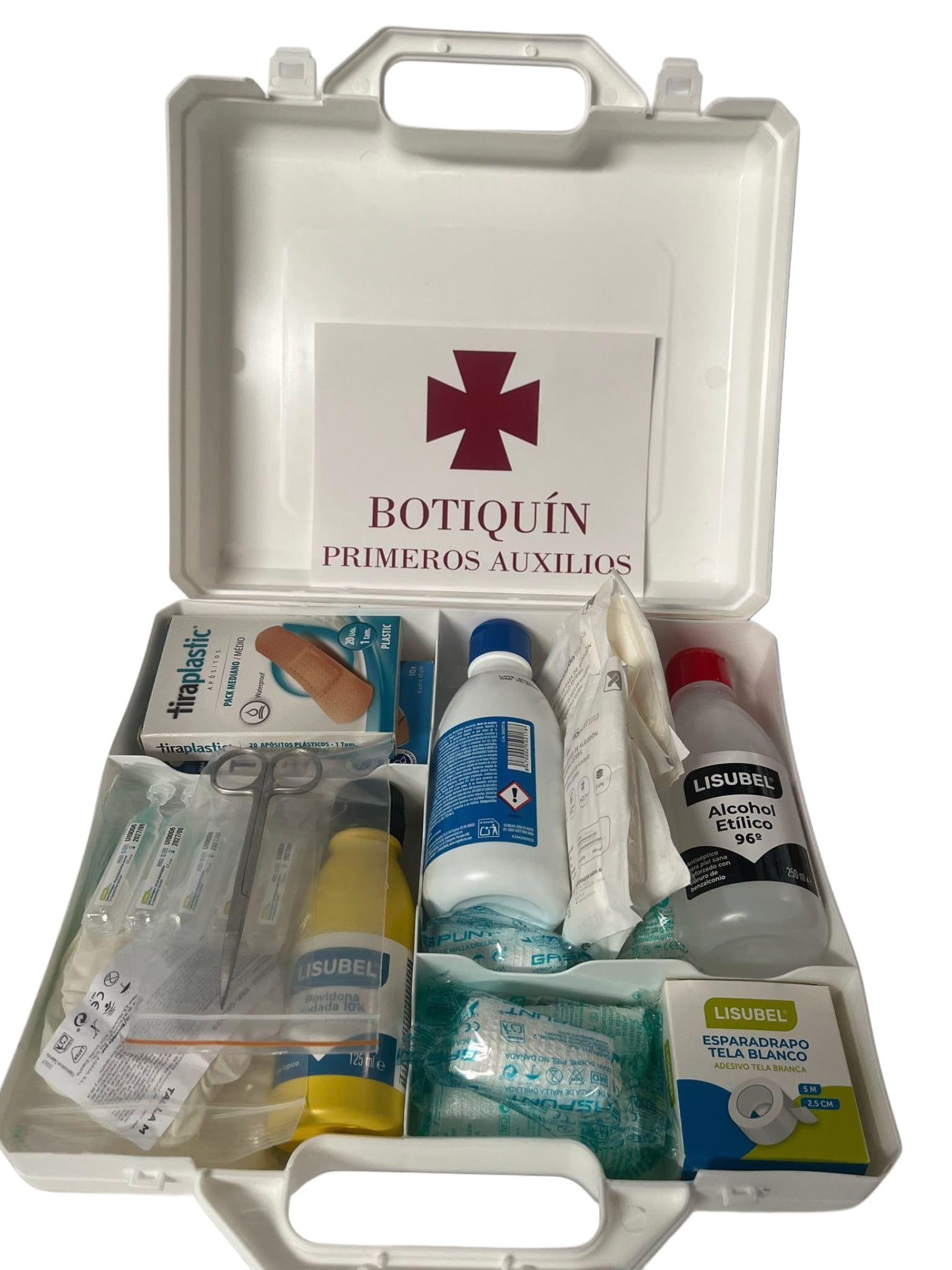 Sumedtec - Botiquín maletín Mediano Primeros Auxilios con doble cierre seguridad, Kit de Supervivencia, Militar, para Coche, Hogar, Trabajo, Campamento, Senderismo, Viajes, con Antiséptico