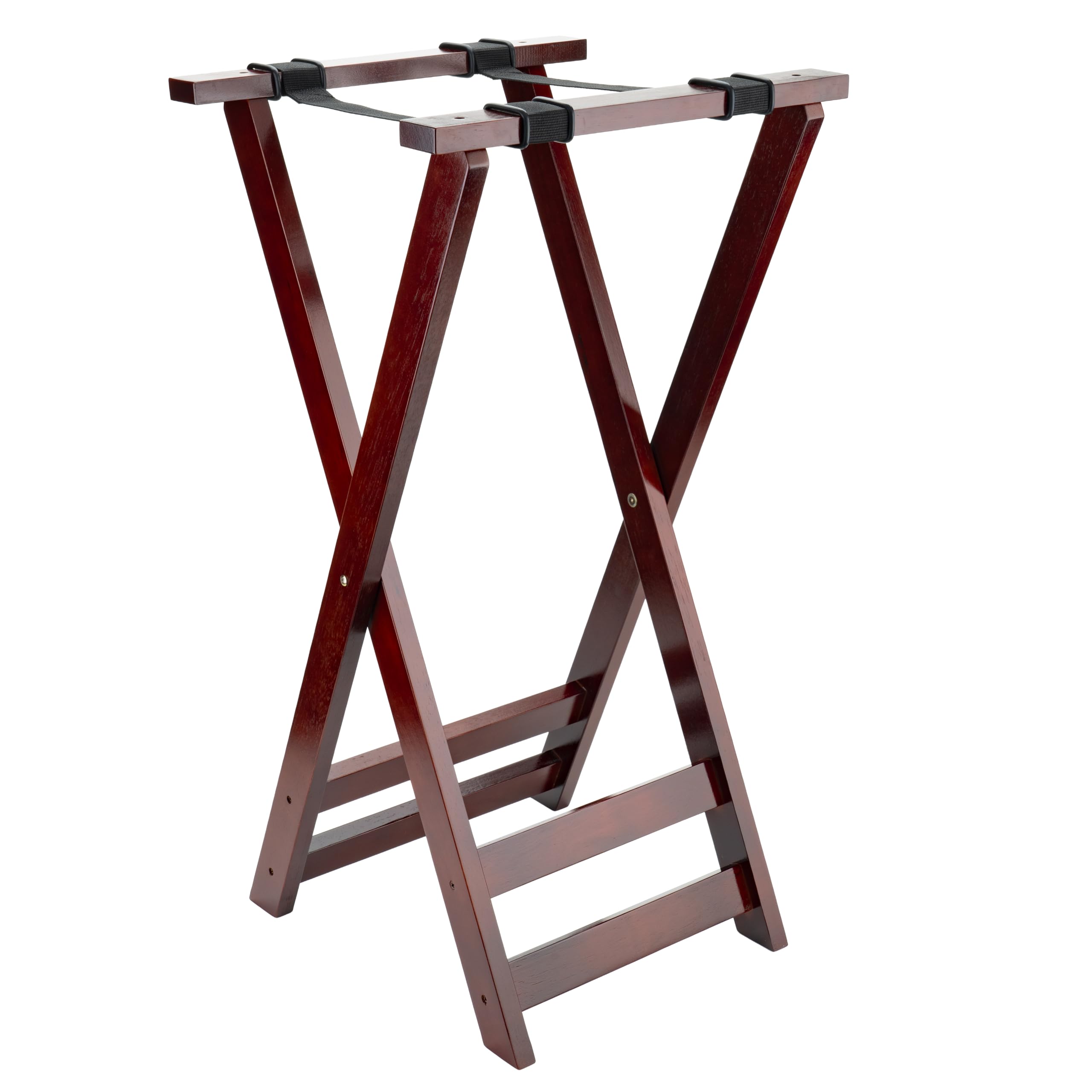 31.5" Tall Folding Mahogany Wood Tray Stand, by GET TSW-103 (Qty,1)