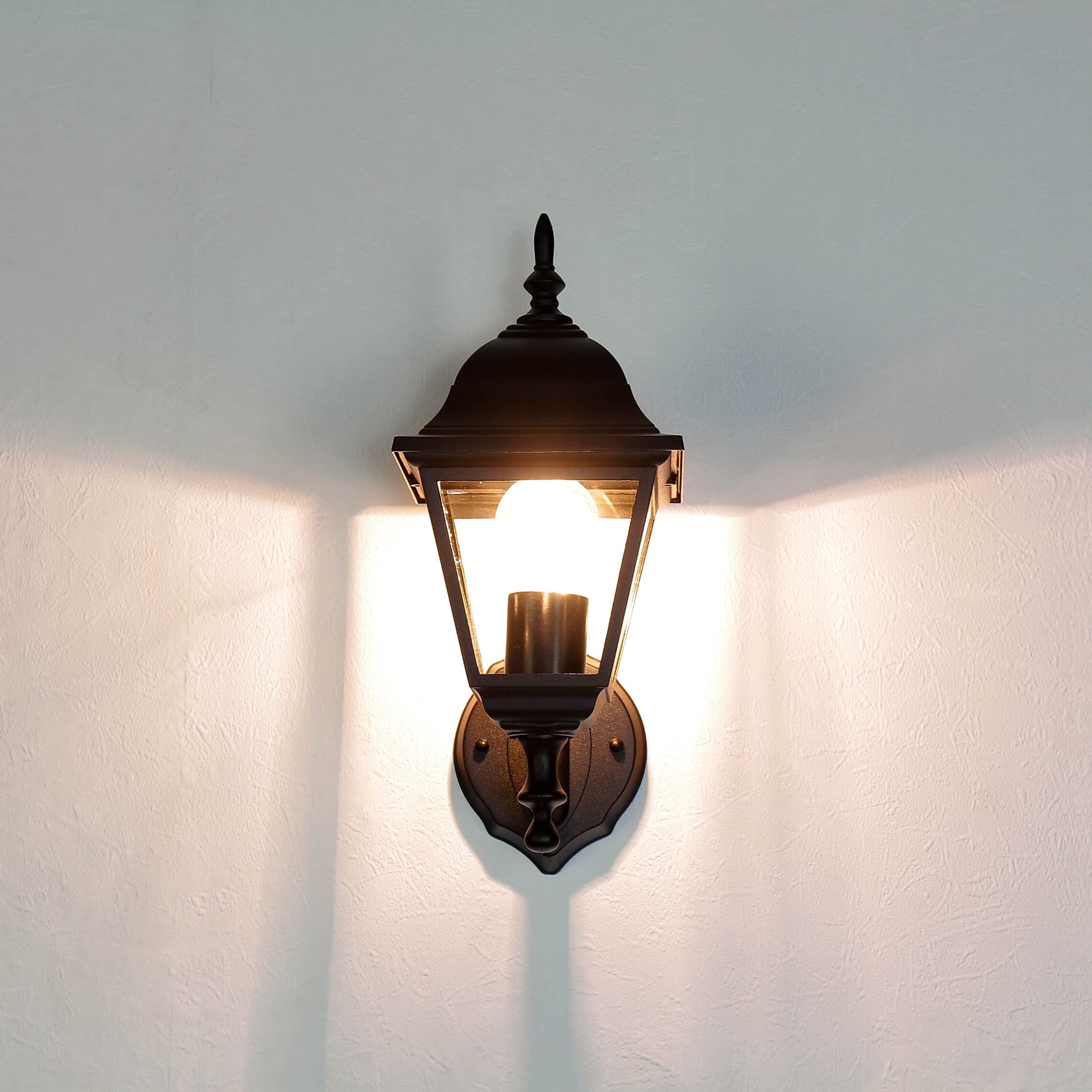 Lanterna rustica da esterno Tirol antica stile retrò nera impermeabile IP44 E27 ideale per: cortile luce illuminazione ingresso giardino