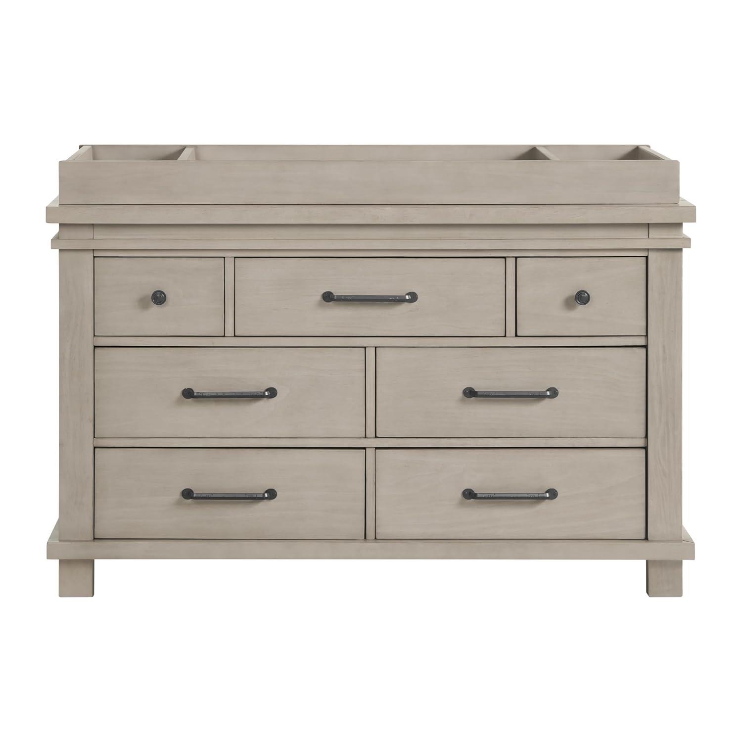 Soho Baby Hampton Premium Changing Topper for 7-Drawer Dresser, Smooth Stone Wash