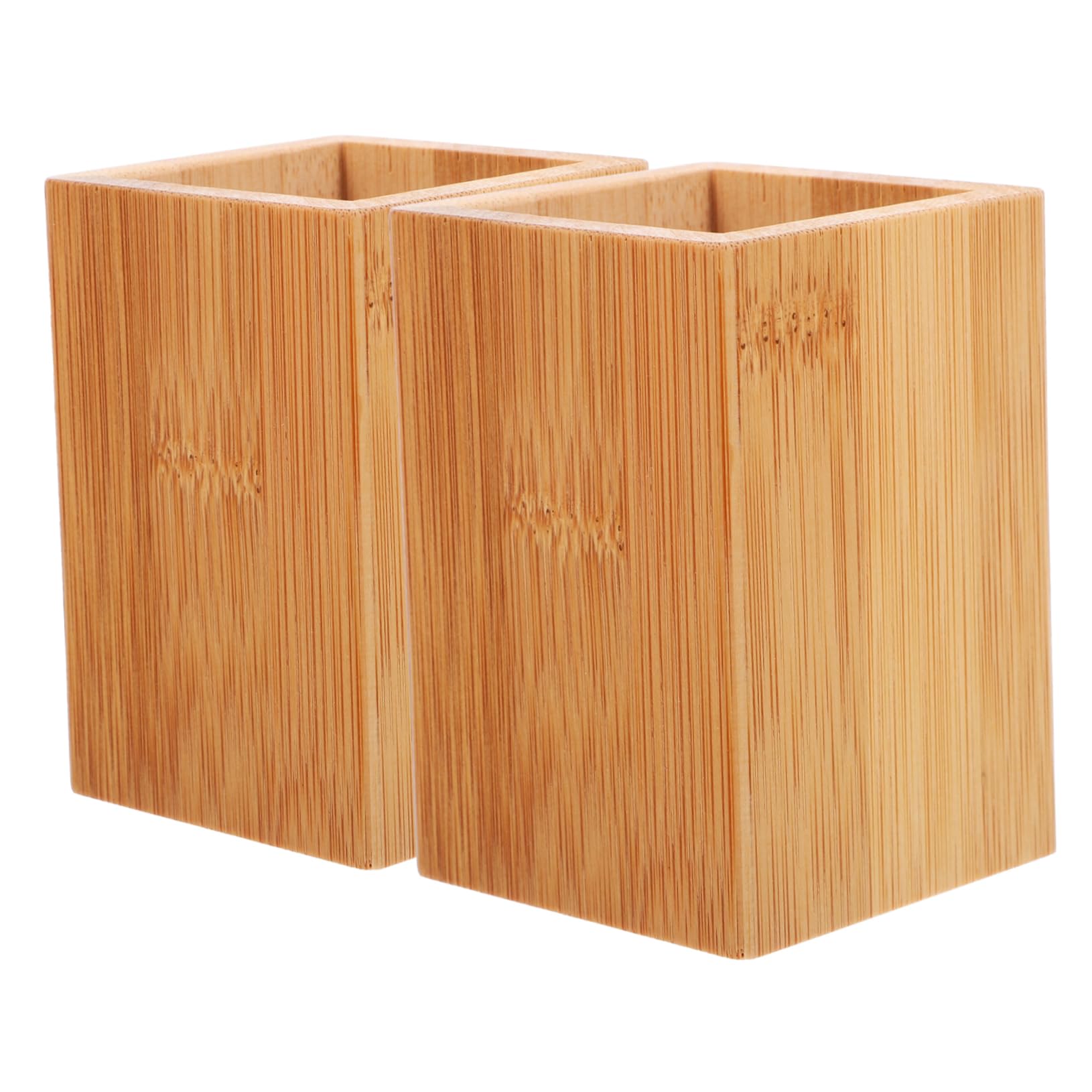NUOBESTY 3 Set Portabicchieri Per Penne Da Scrivania Tazza Portapenne Porta Penna Portapenne Fai Da Te Portapenne Per Scrivania Secchiello Per Penne Tazza Della Matita Bambù 2 Pezzi * 3