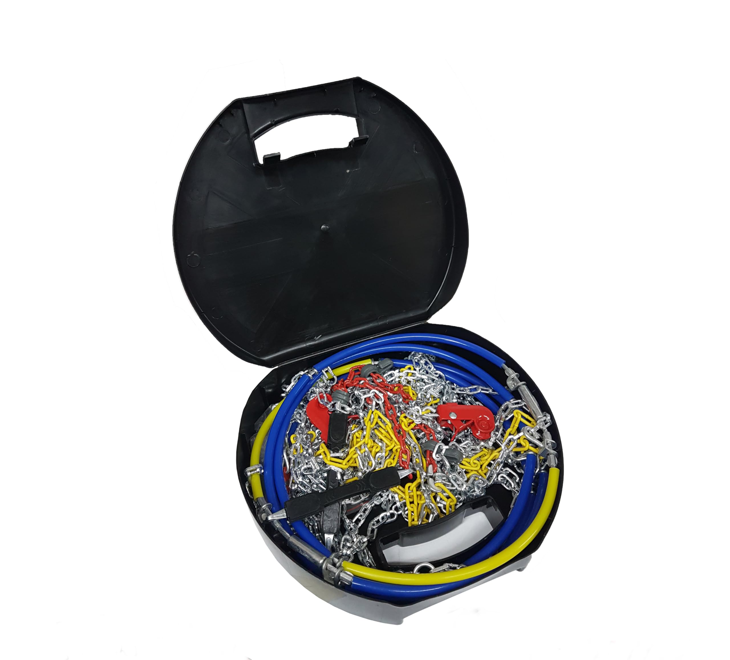 Catene da Neve da 9mm Omologate TÜV GS Onorm Gruppo 40 Compatibile con Varie Misure di Pneumatici Lega di Acciaio Montaggio Facile con Tensore Auto-bloccante
